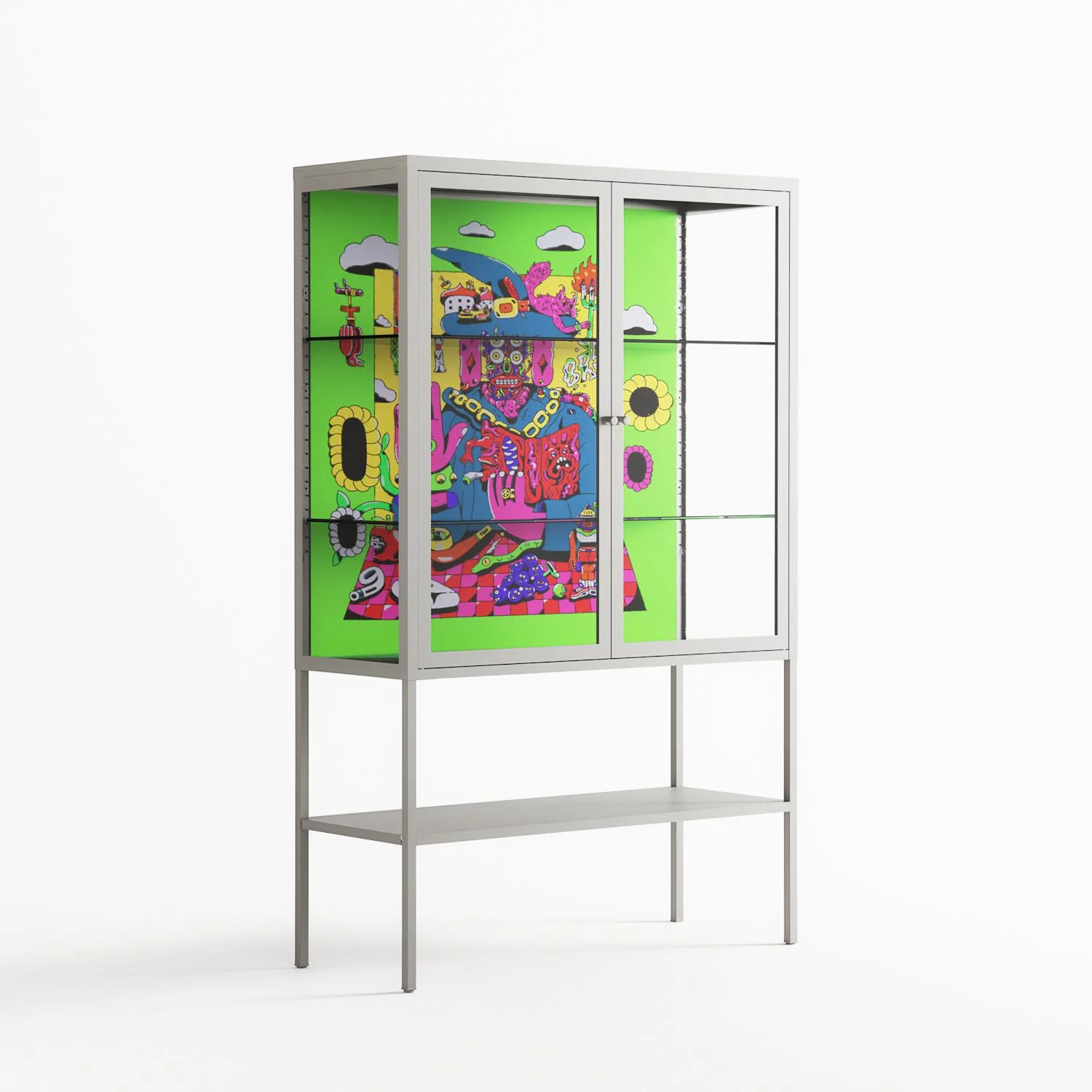 Wizard - Loft Cabinet - Cezar Berje - Chalk - Clear glass - Image 4