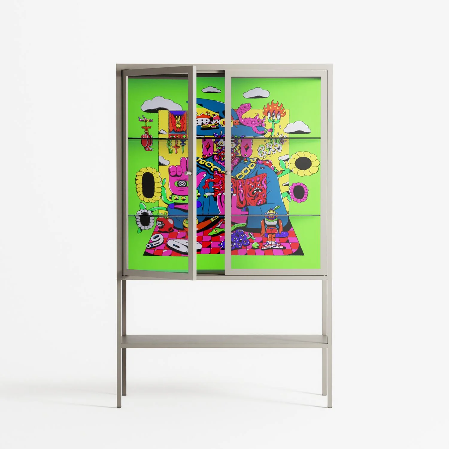Wizard - Loft Cabinet - Cezar Berje - Pebble - Clear glass - Image 2