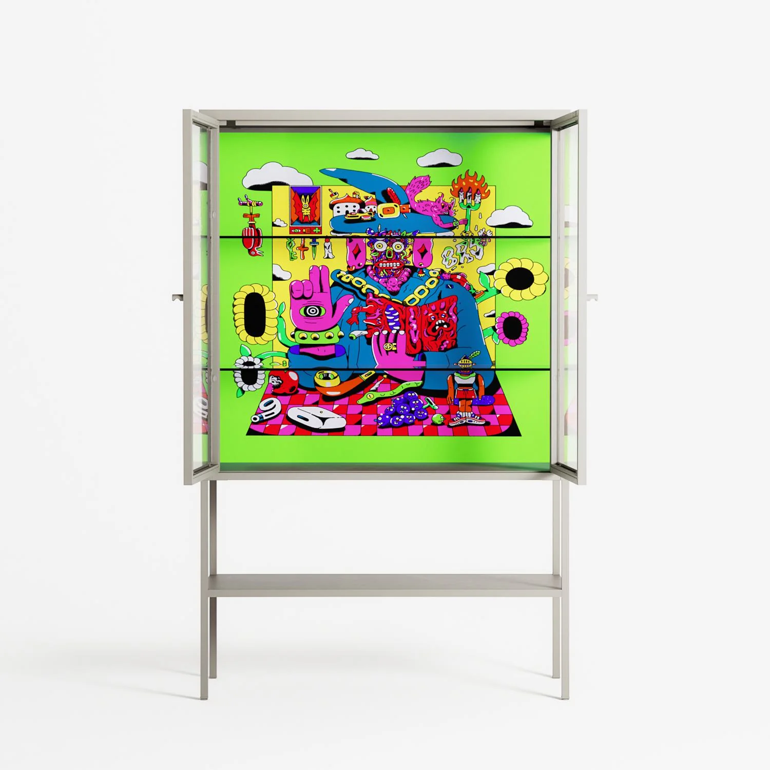 Wizard - Loft Cabinet - Cezar Berje - Pebble - Clear glass - Image 3