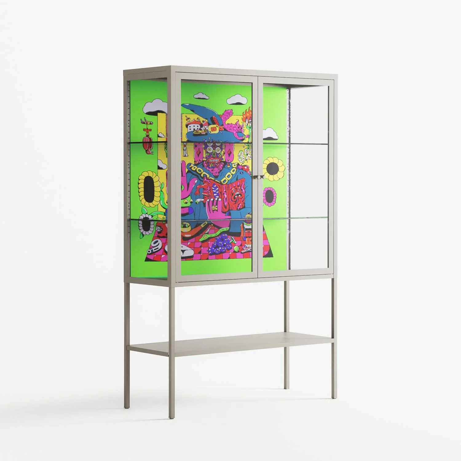Wizard - Loft Cabinet - Cezar Berje - Pebble - Clear glass - Image 4