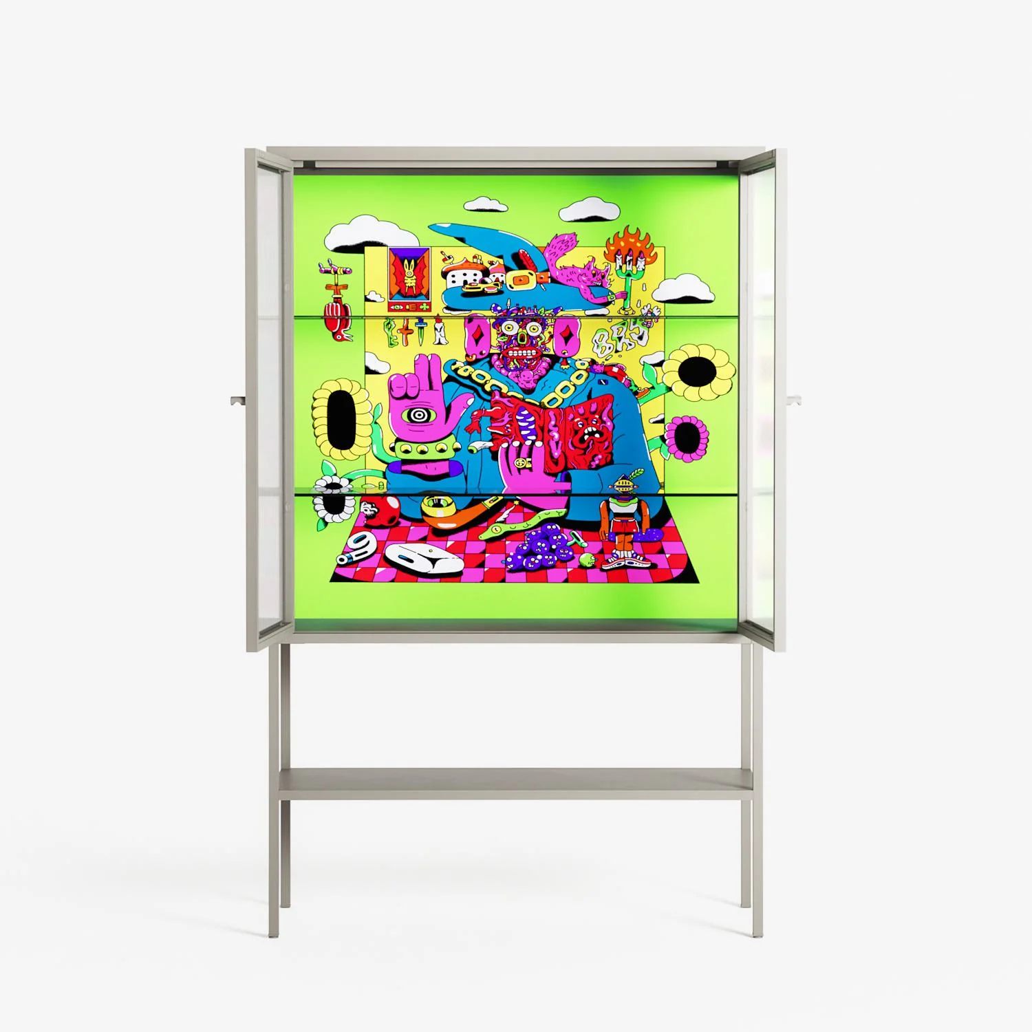 Wizard - Loft Cabinet - Cezar Berje - Pebble - Reeded glass - Image 3