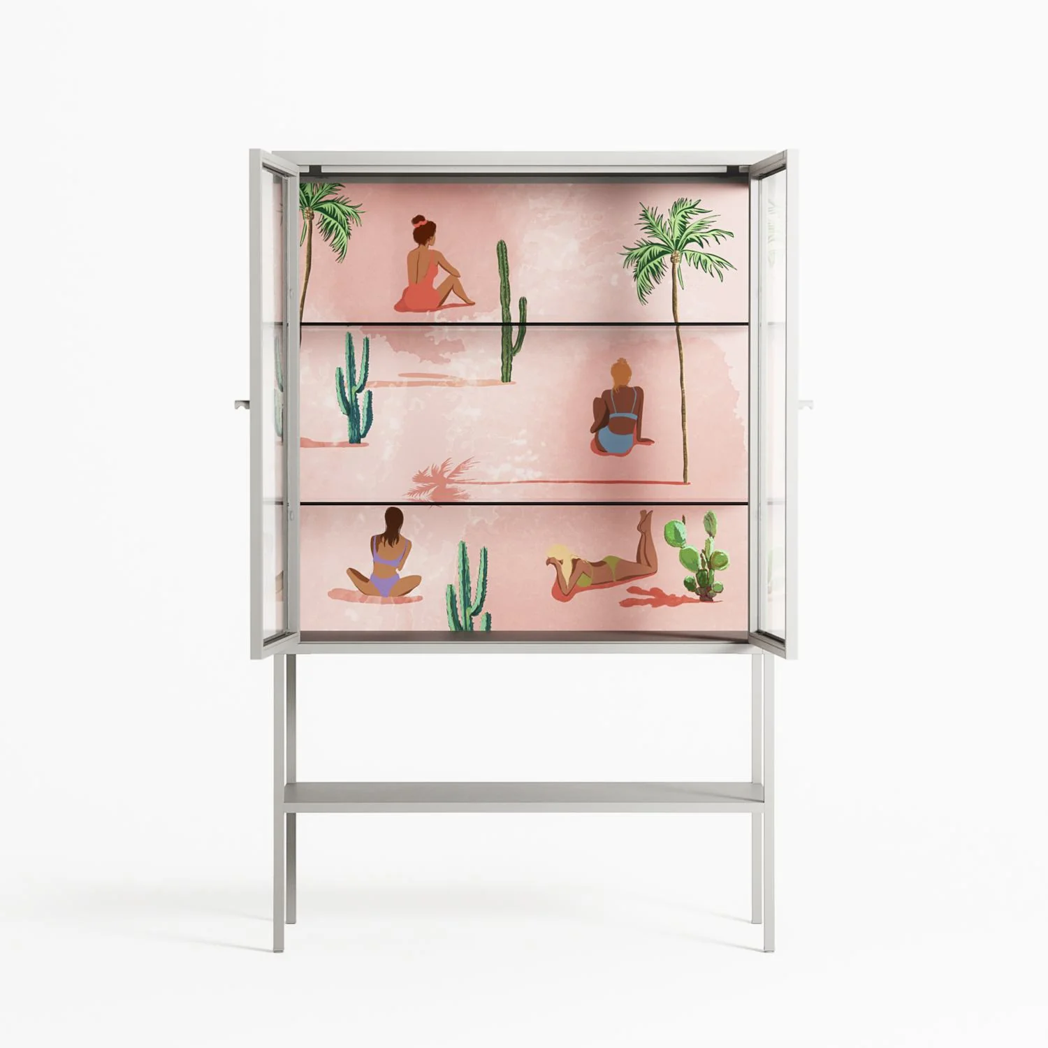 Woman at the Beach - Loft Cabinet - Raissa Oltmanns - Chalk - Clear glass - Image 3