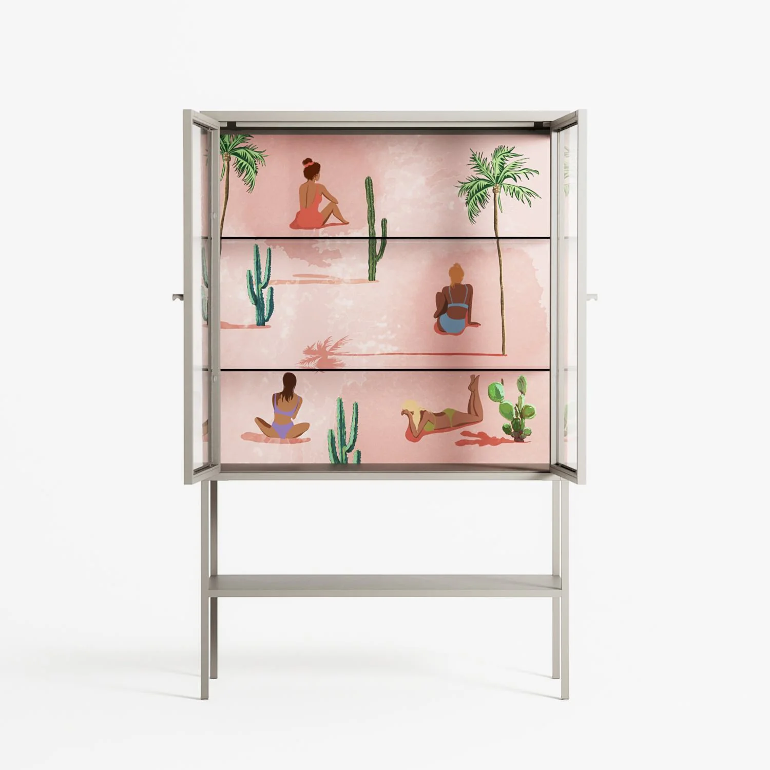 Woman at the Beach - Loft Cabinet - Raissa Oltmanns - Pebble - Clear glass - Image 3