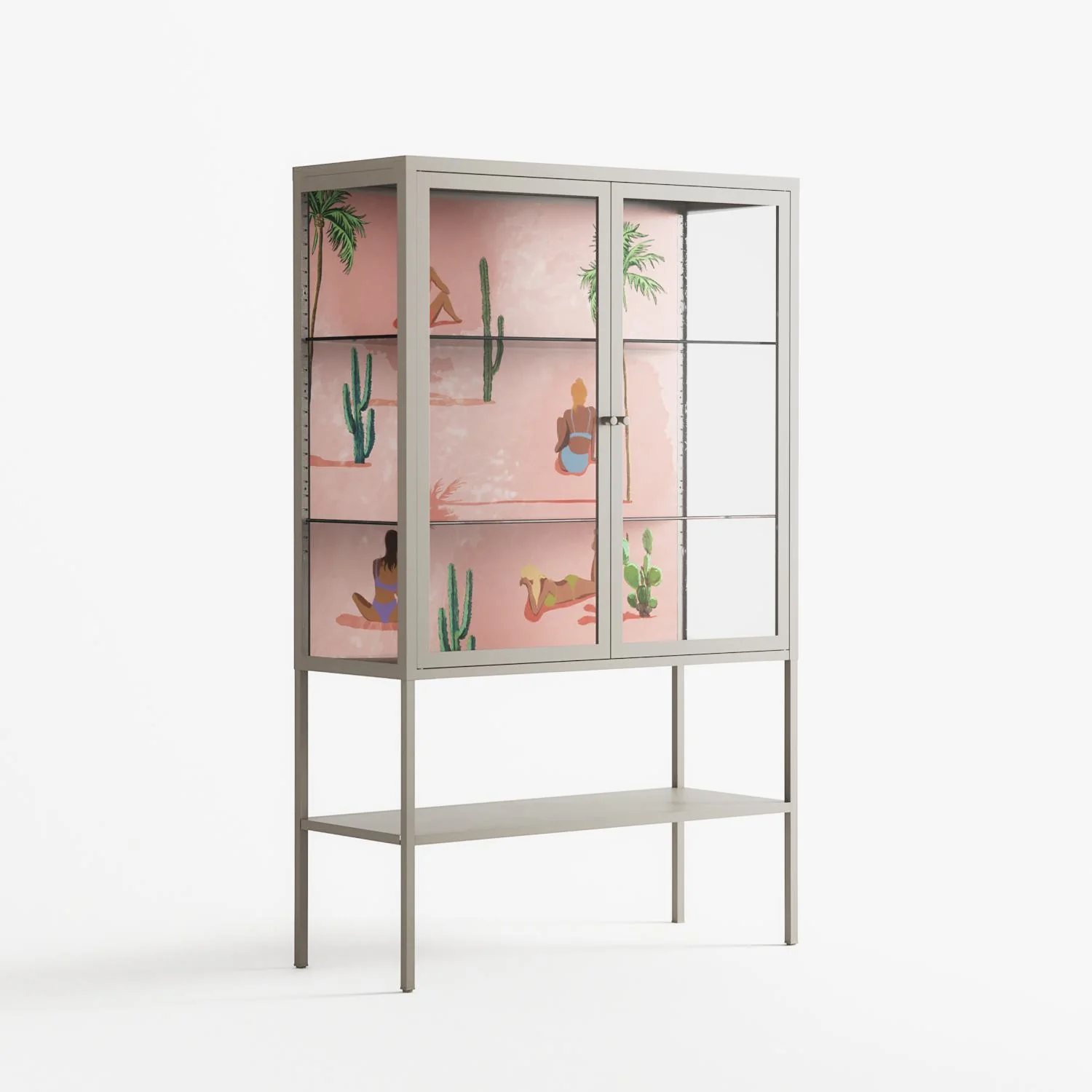 Woman at the Beach - Loft Cabinet - Raissa Oltmanns - Pebble - Clear glass - Image 4