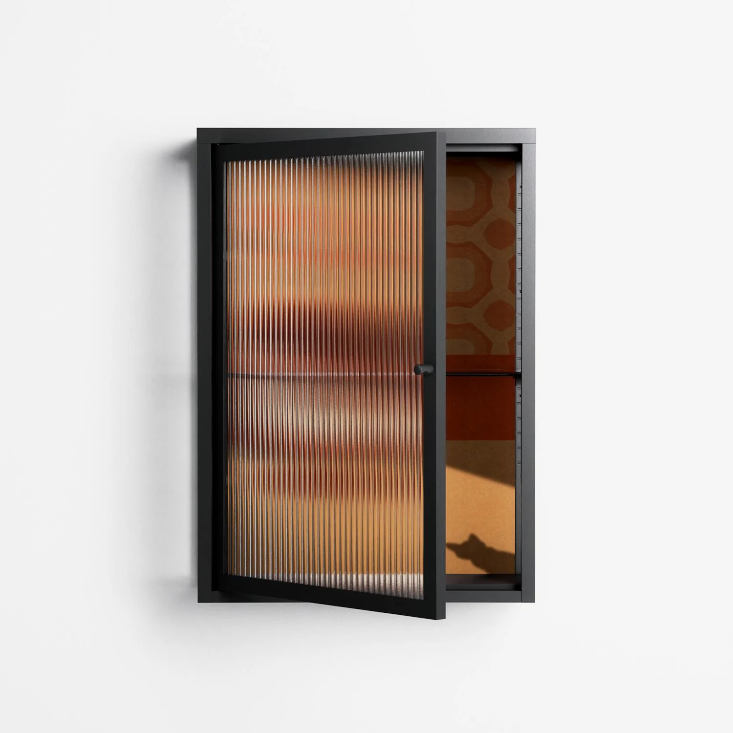 Women In Ballchair - Wall Cabinet - Kristin Eriksson - Antracite - Reeded glass - Image 2