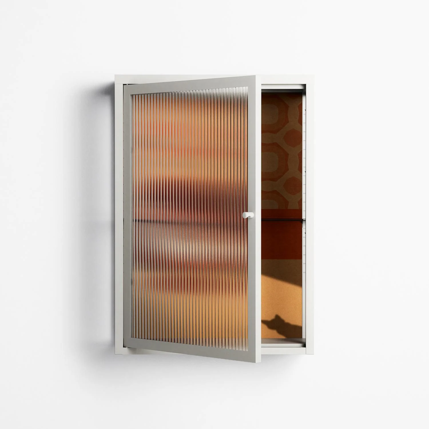 Women In Ballchair - Wall Cabinet - Kristin Eriksson - Chalk - Reeded glass - Image 2