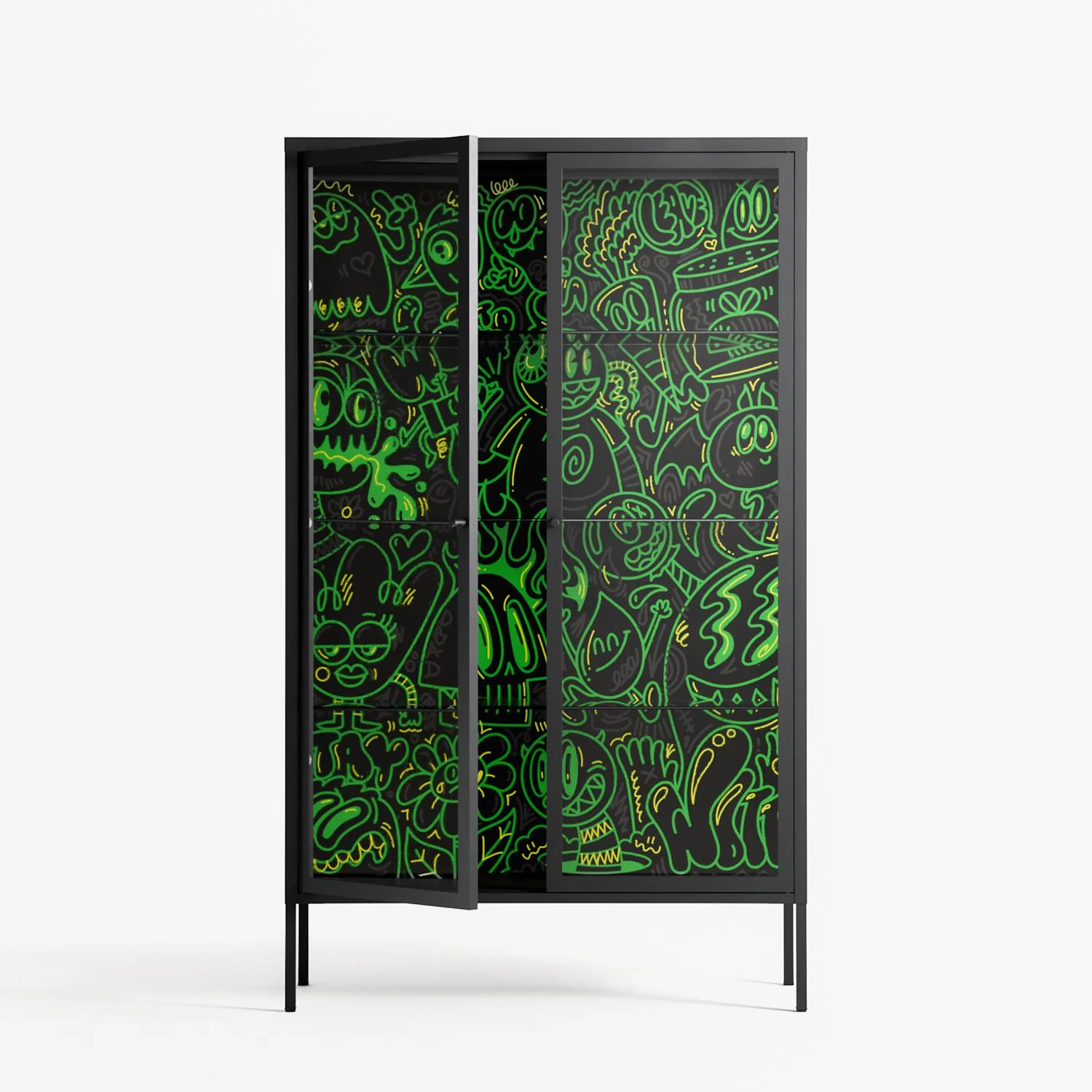 Wottosque Green - Cabinet - Craig Watkins - Antracite - Clear glass - Image 2