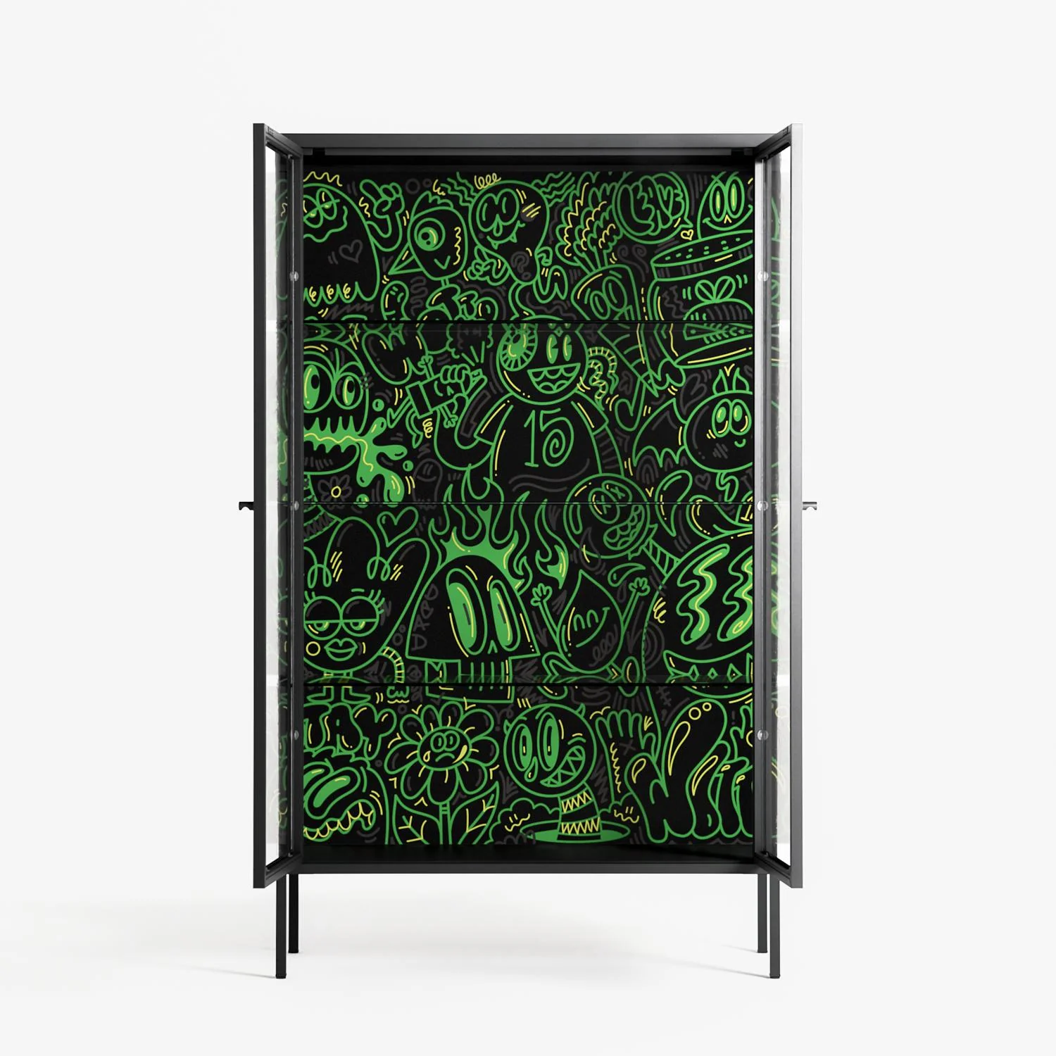 Wottosque Green - Cabinet - Craig Watkins - Antracite - Clear glass - Image 3