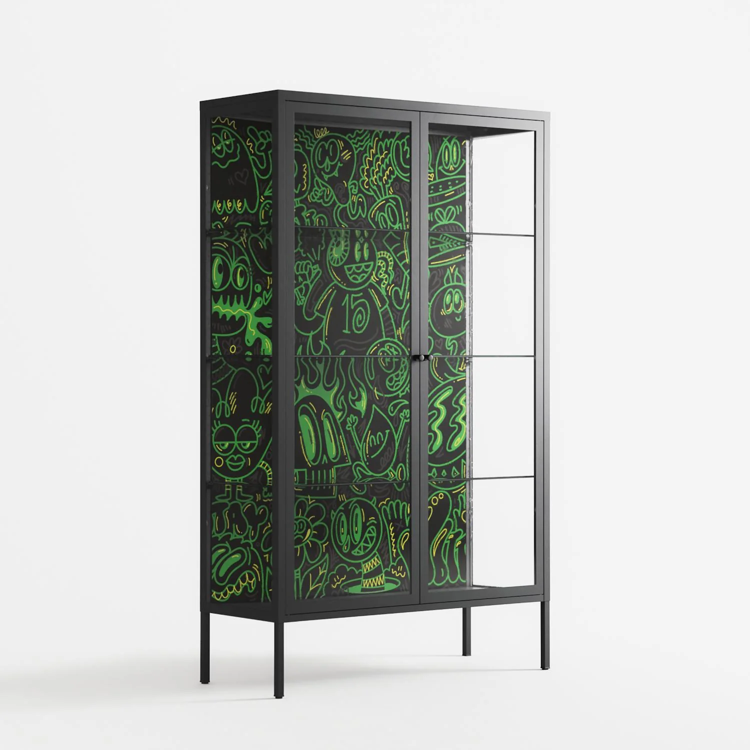 Wottosque Green - Cabinet - Craig Watkins - Antracite - Clear glass - Image 4