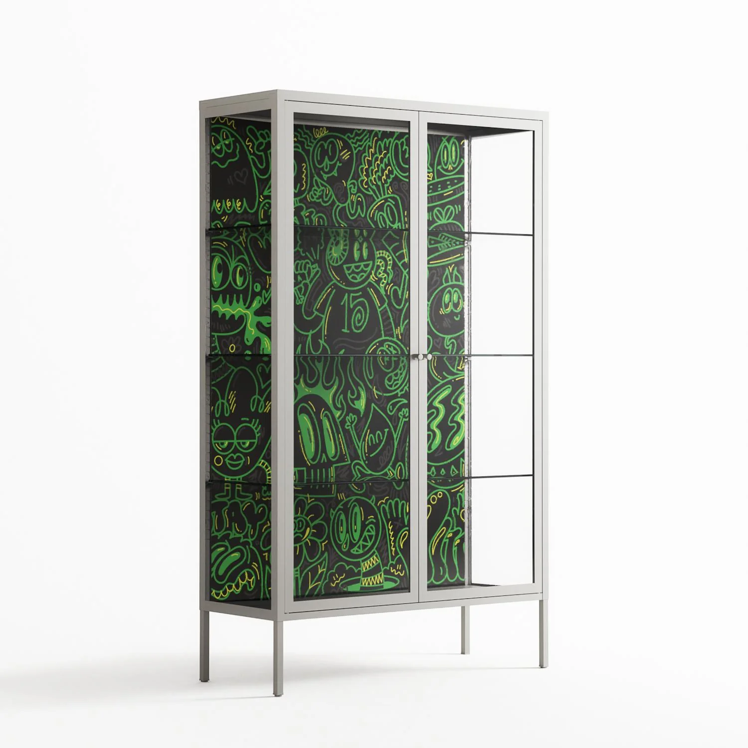 Wottosque Green - Cabinet - Craig Watkins - Chalk - Clear glass - Image 4
