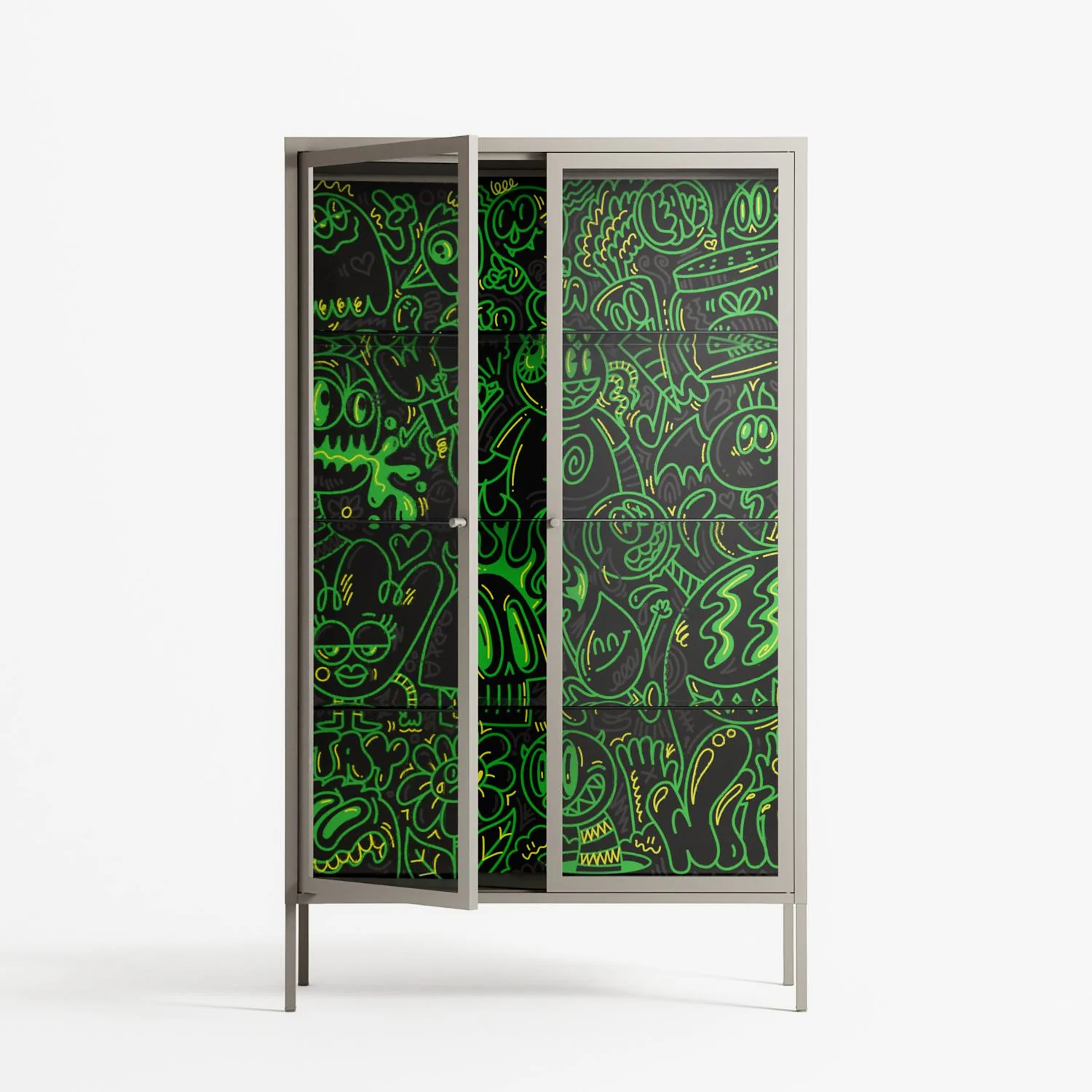 Wottosque Green - Cabinet - Craig Watkins - Pebble - Clear glass - Image 2