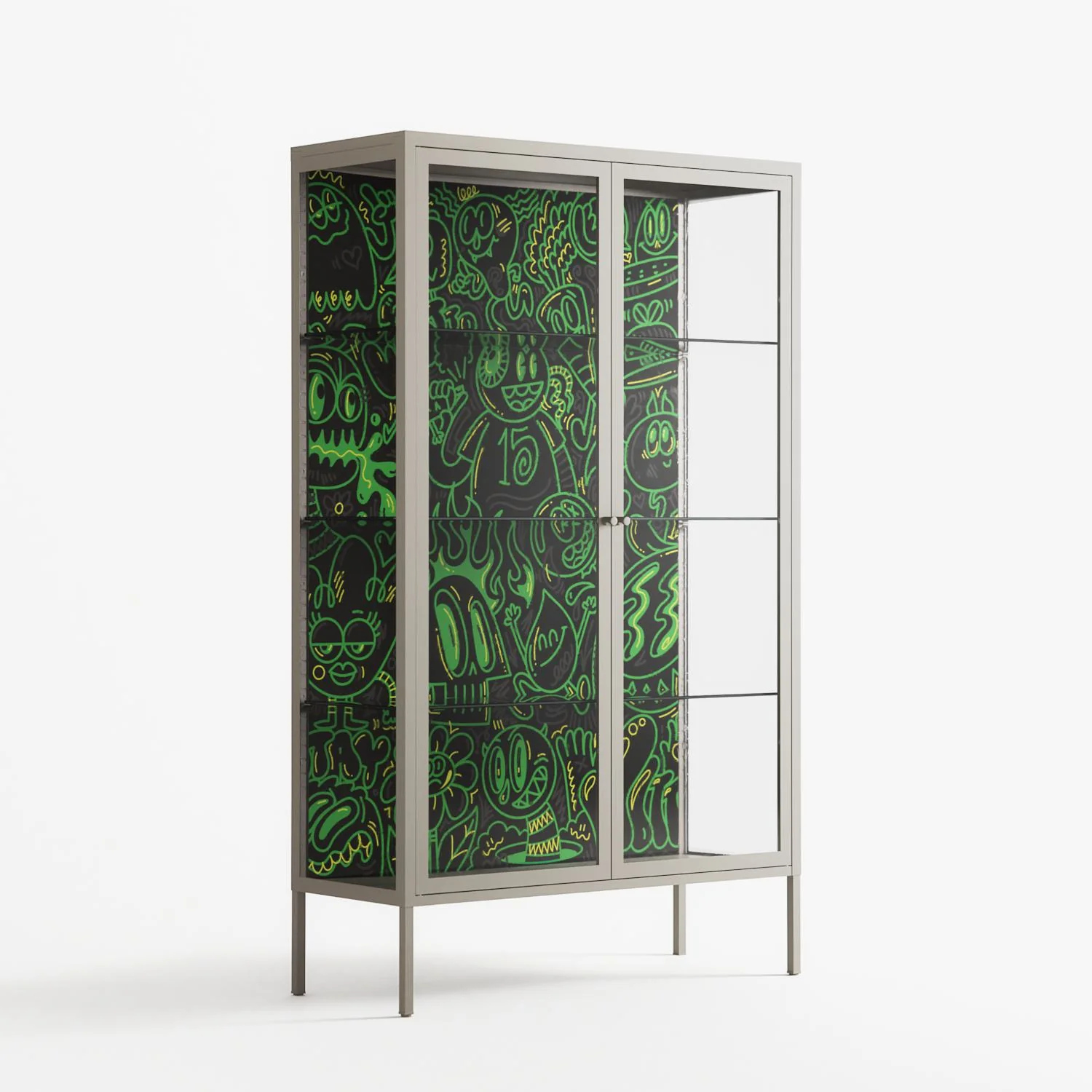 Wottosque Green - Cabinet - Craig Watkins - Pebble - Clear glass - Image 4