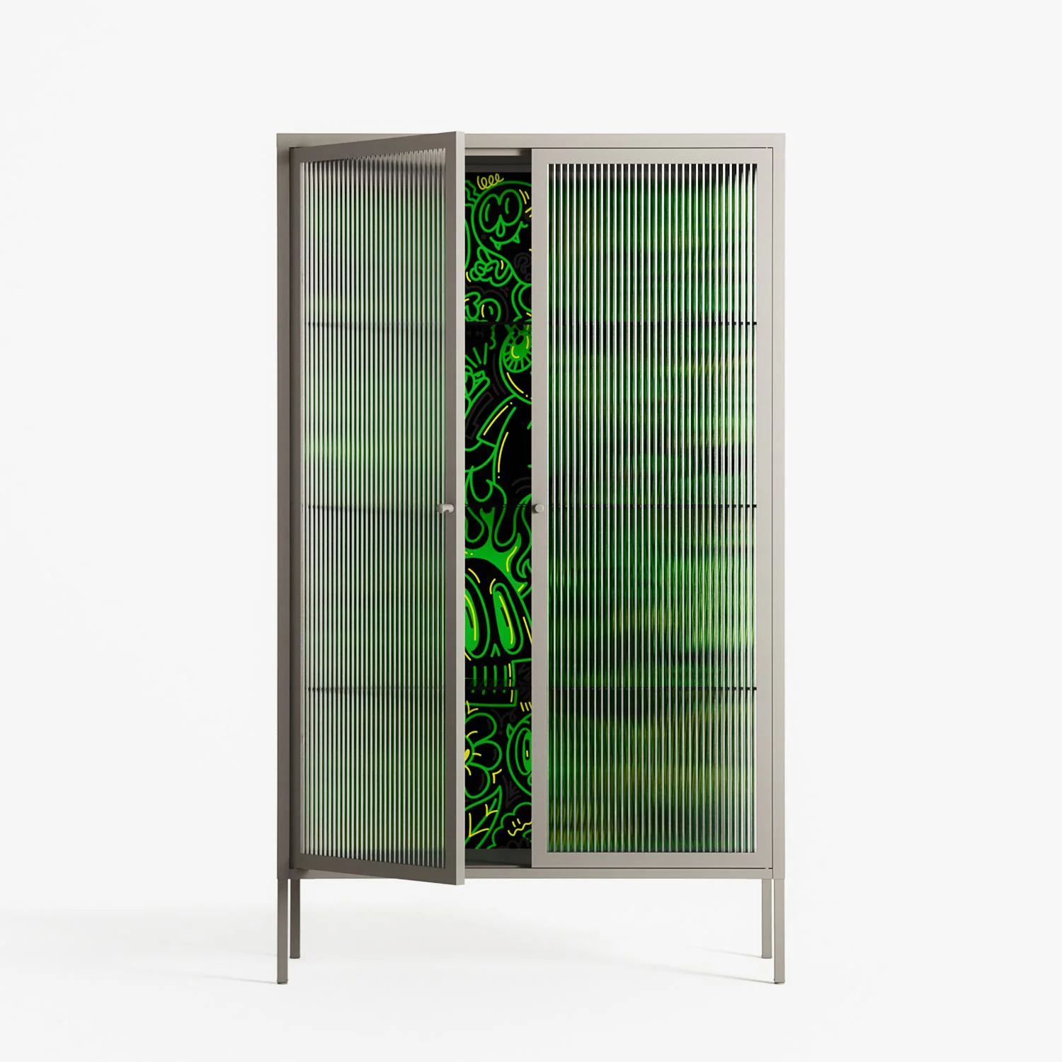 Wottosque Green - Cabinet - Craig Watkins - Pebble - Reeded glass - Image 2