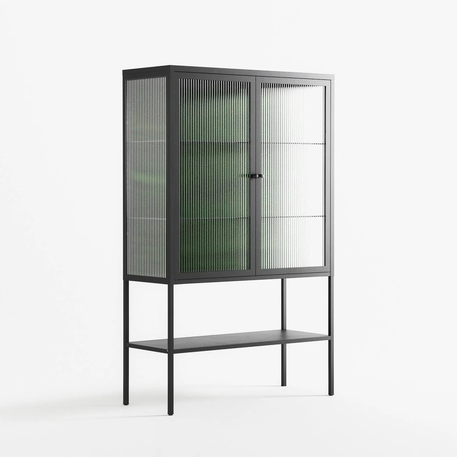 Wottosque Green - Loft Cabinet - Craig Watkins - Antracite - Reeded glass - Image 4