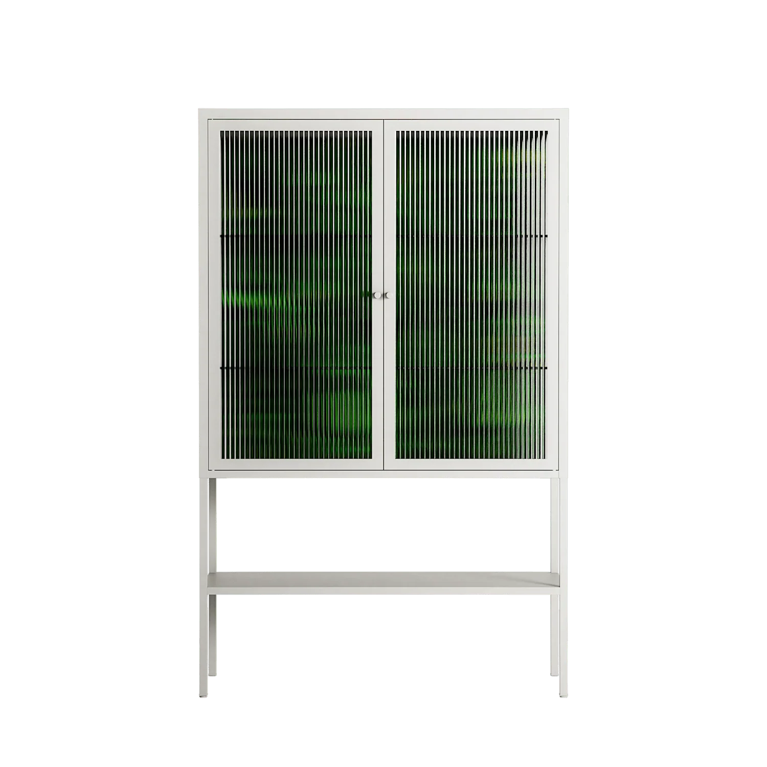 Wottosque Green - Loft Cabinet - Craig Watkins - Chalk - Reeded glass