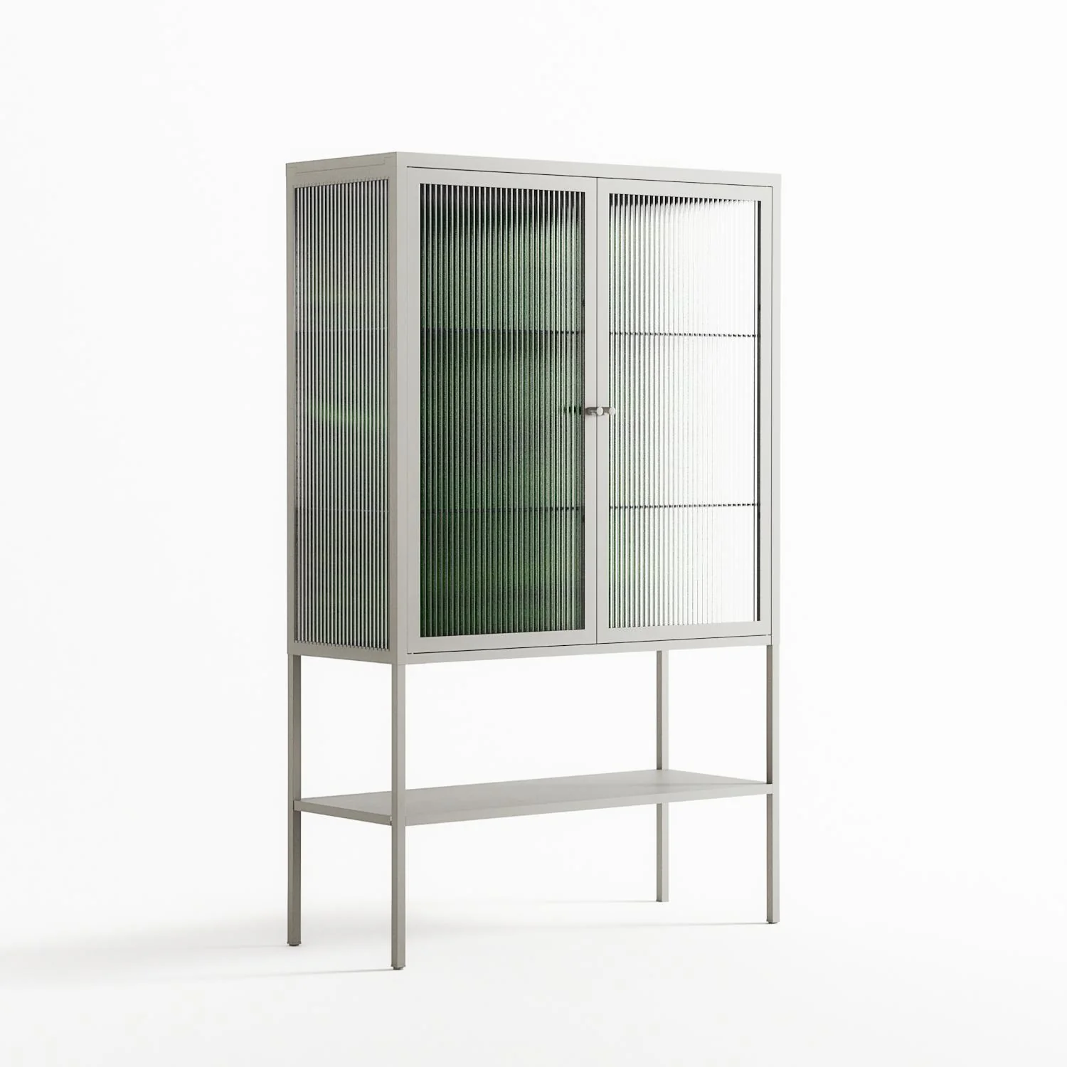 Wottosque Green - Loft Cabinet - Craig Watkins - Chalk - Reeded glass - Image 4