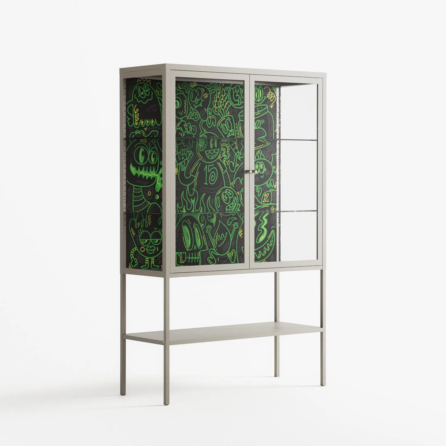 Wottosque Green - Loft Cabinet - Craig Watkins - Pebble - Clear glass - Image 4