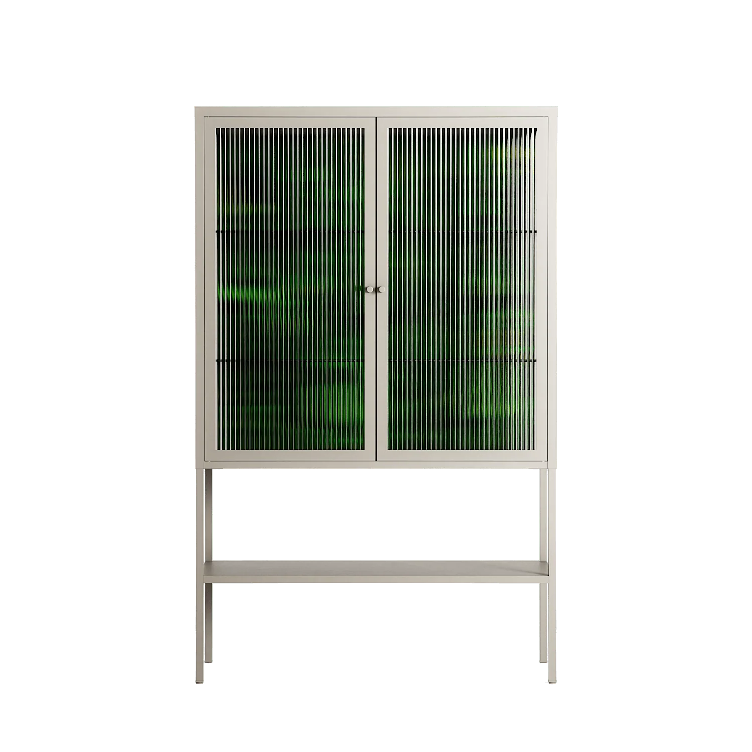 Wottosque Green - Loft Cabinet - Craig Watkins - Pebble - Reeded glass