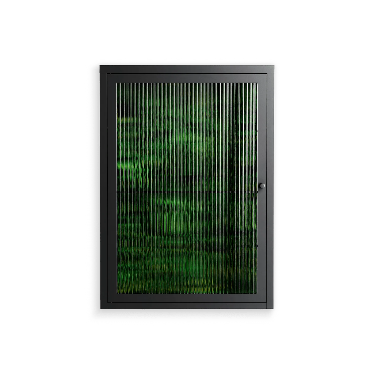 Wottosque Green - Wall Cabinet - Craig Watkins - Antracite - Reeded glass