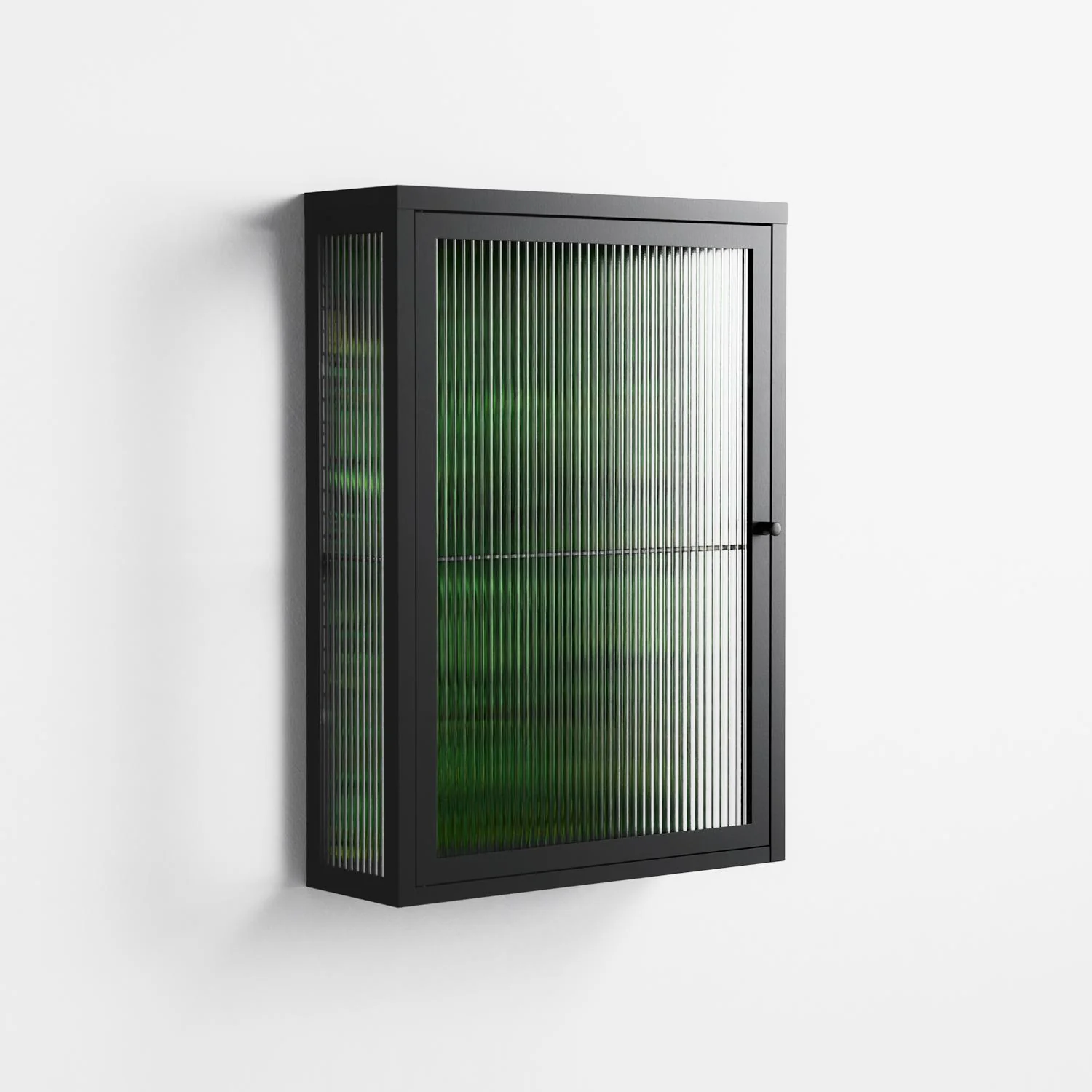 Wottosque Green - Wall Cabinet - Craig Watkins - Antracite - Reeded glass - Image 4