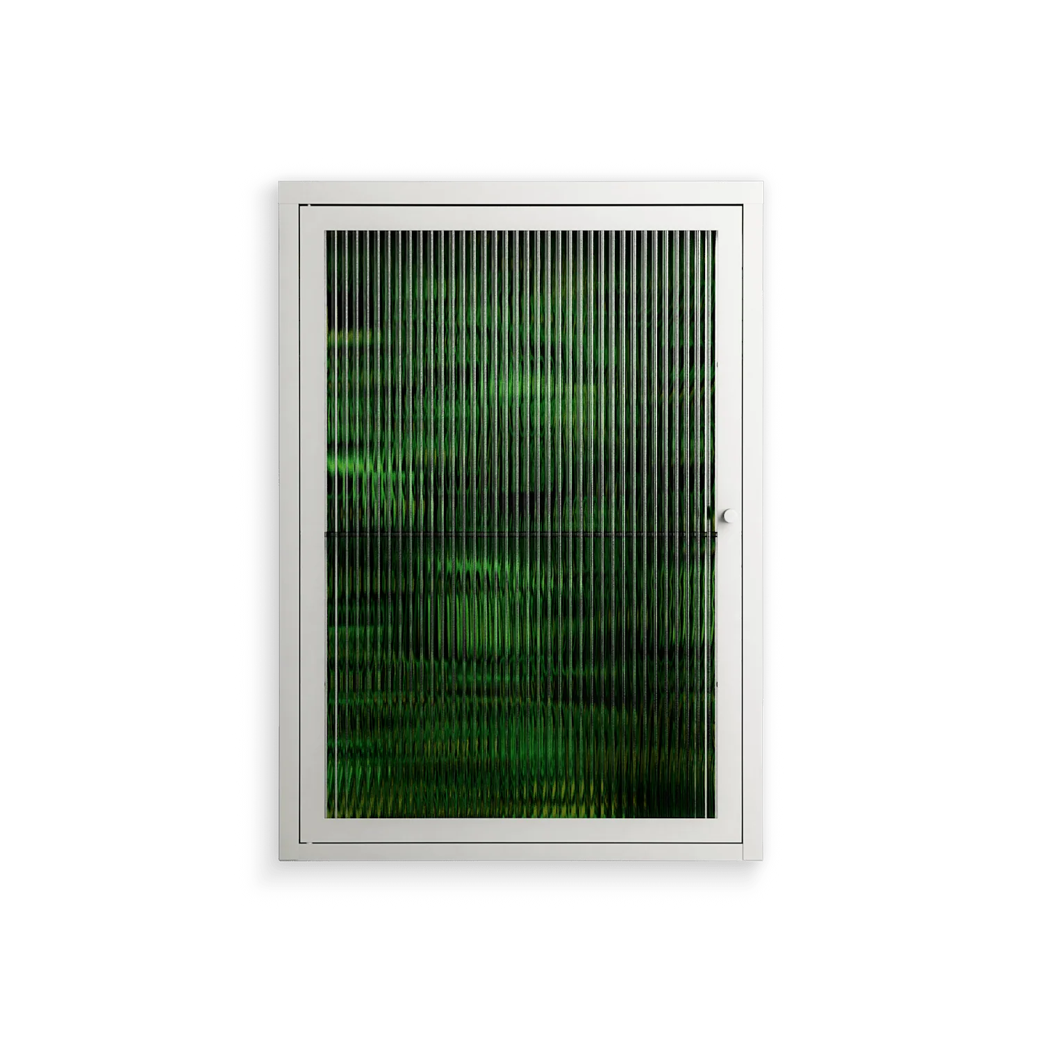 Wottosque Green - Wall Cabinet - Craig Watkins - Chalk - Reeded glass