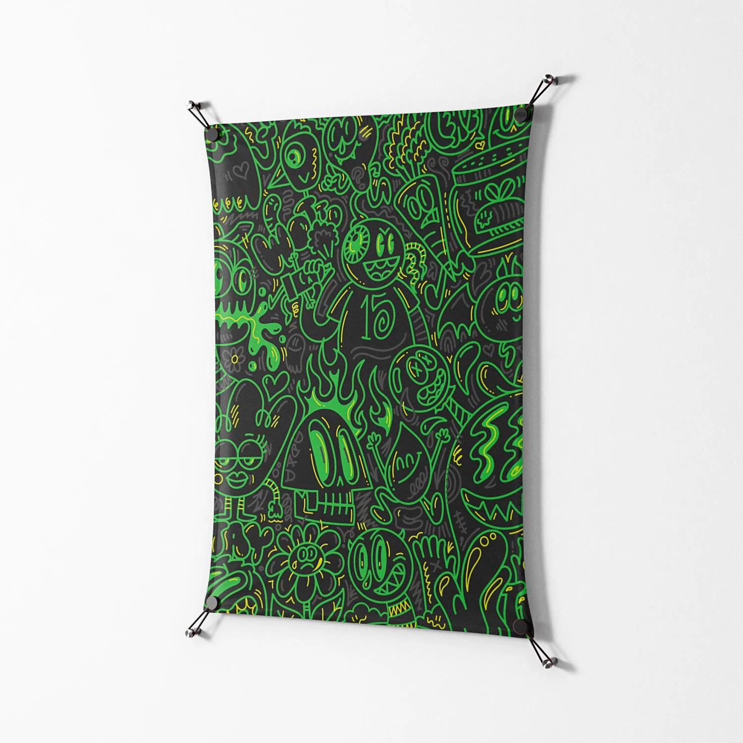 Wottosque Green - Work On Wall - Craig Watkins - Black - 70 x 100 cm - Image 2