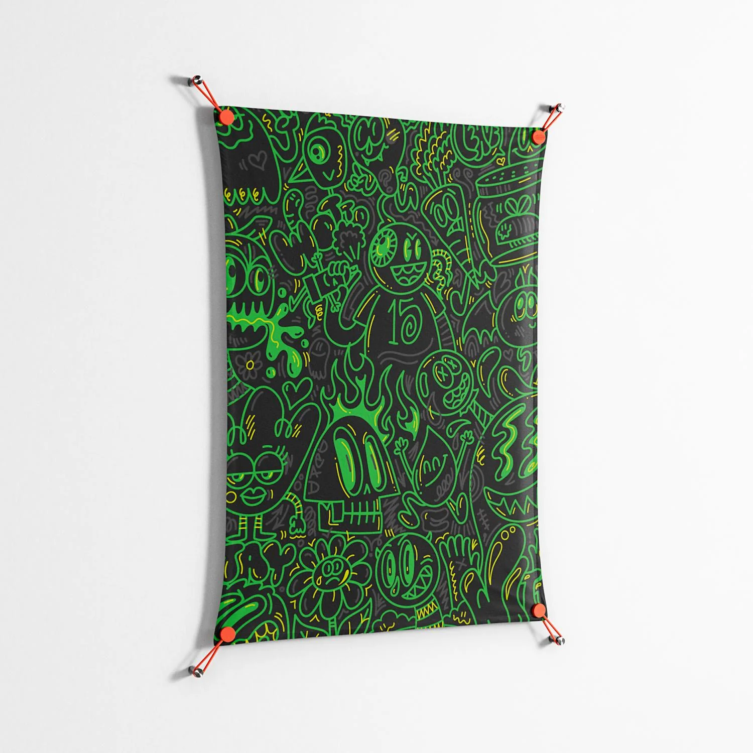 Wottosque Green - Work On Wall - Craig Watkins - Orange - 70 x 100 cm - Image 2