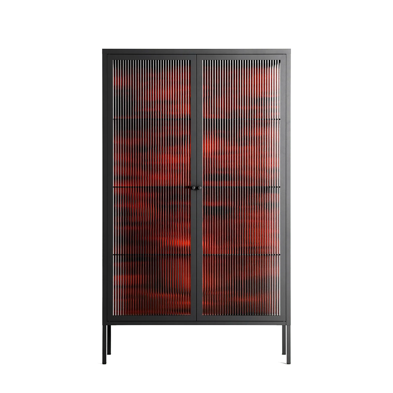Wottosque Red - Cabinet - Craig Watkins - Antracite - Reeded glass
