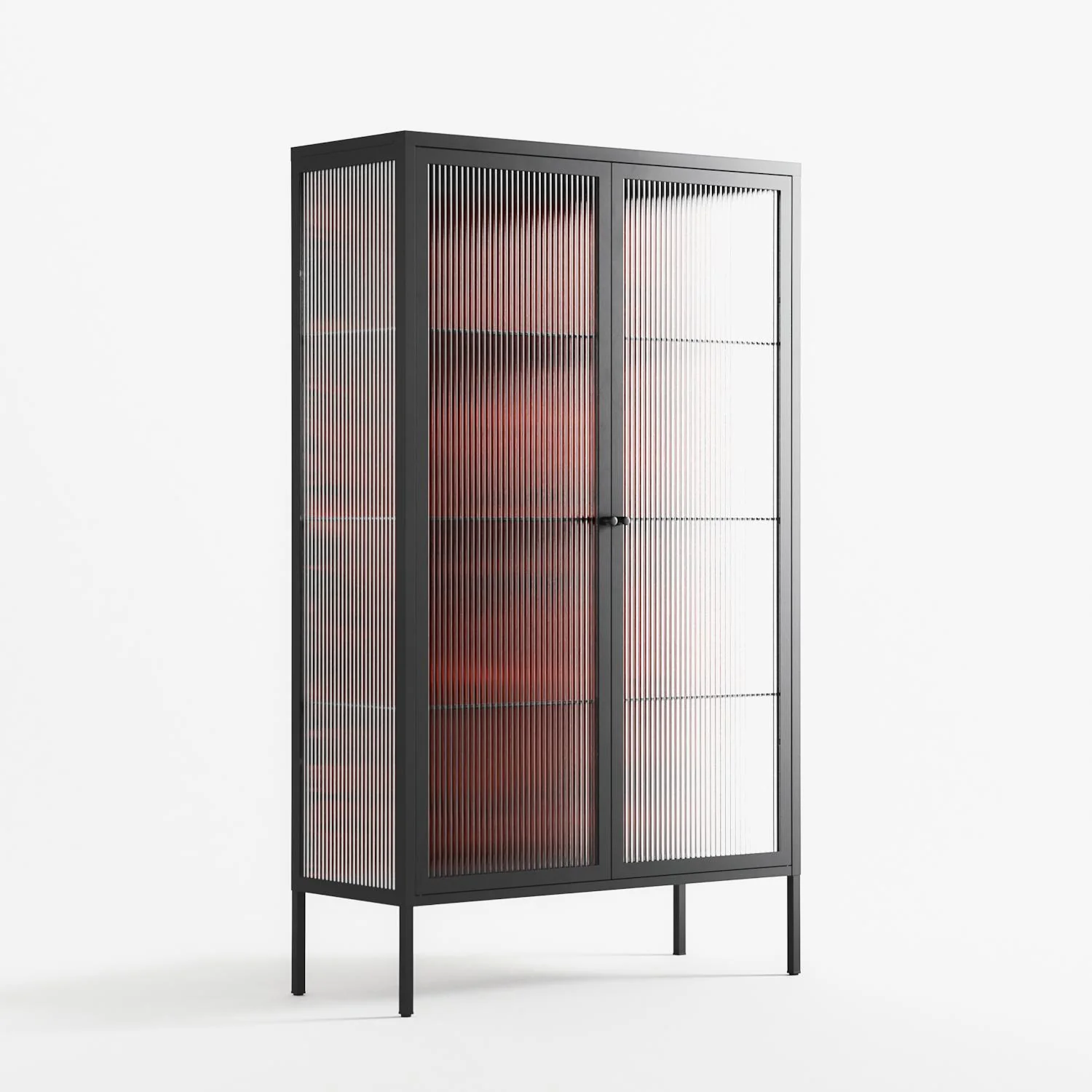 Wottosque Red - Cabinet - Craig Watkins - Antracite - Reeded glass - Image 4