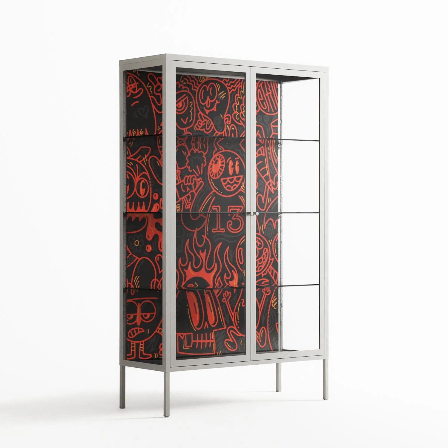 Wottosque Red - Cabinet - Craig Watkins - Chalk - Clear glass - Image 4