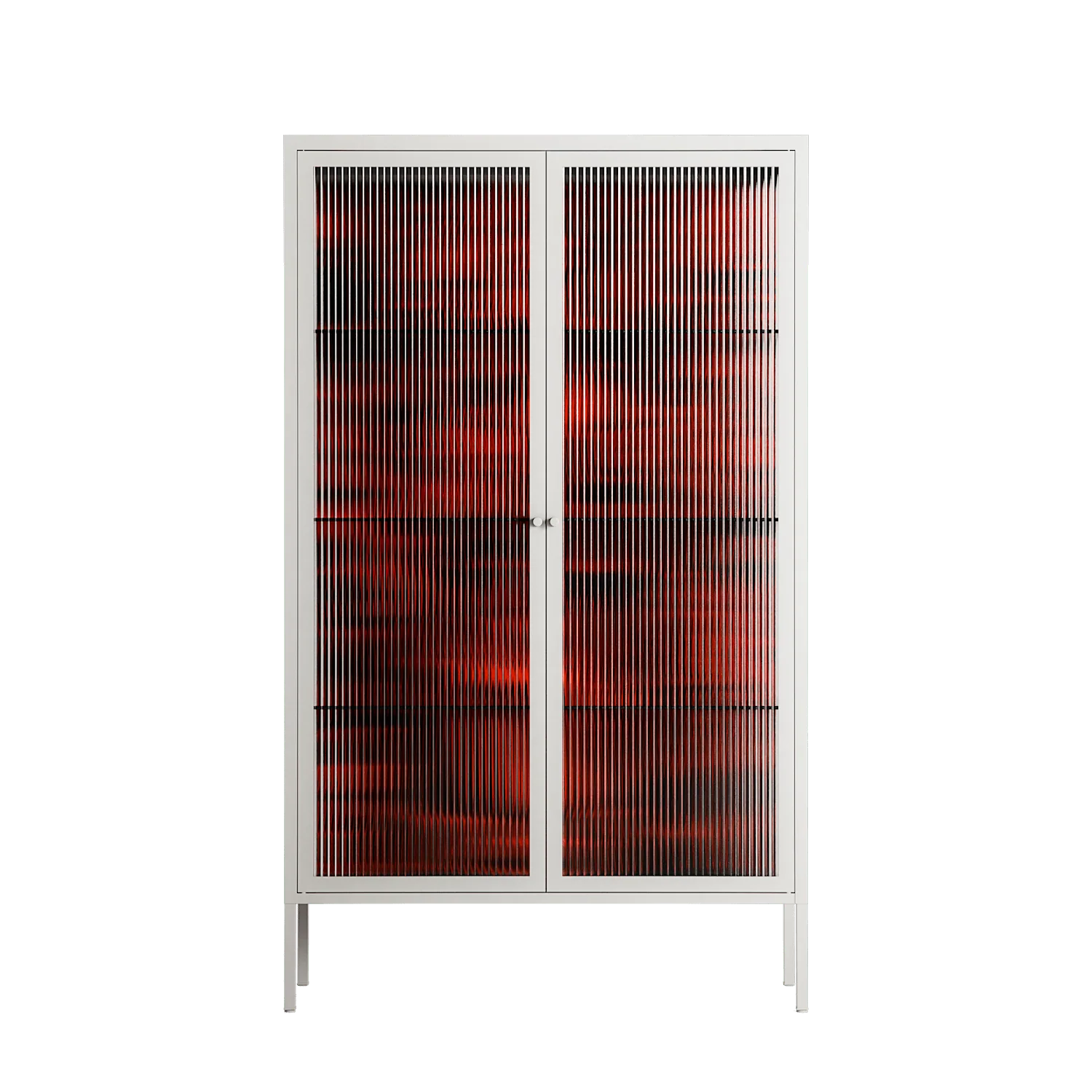 Wottosque Red - Cabinet - Craig Watkins - Chalk - Reeded glass