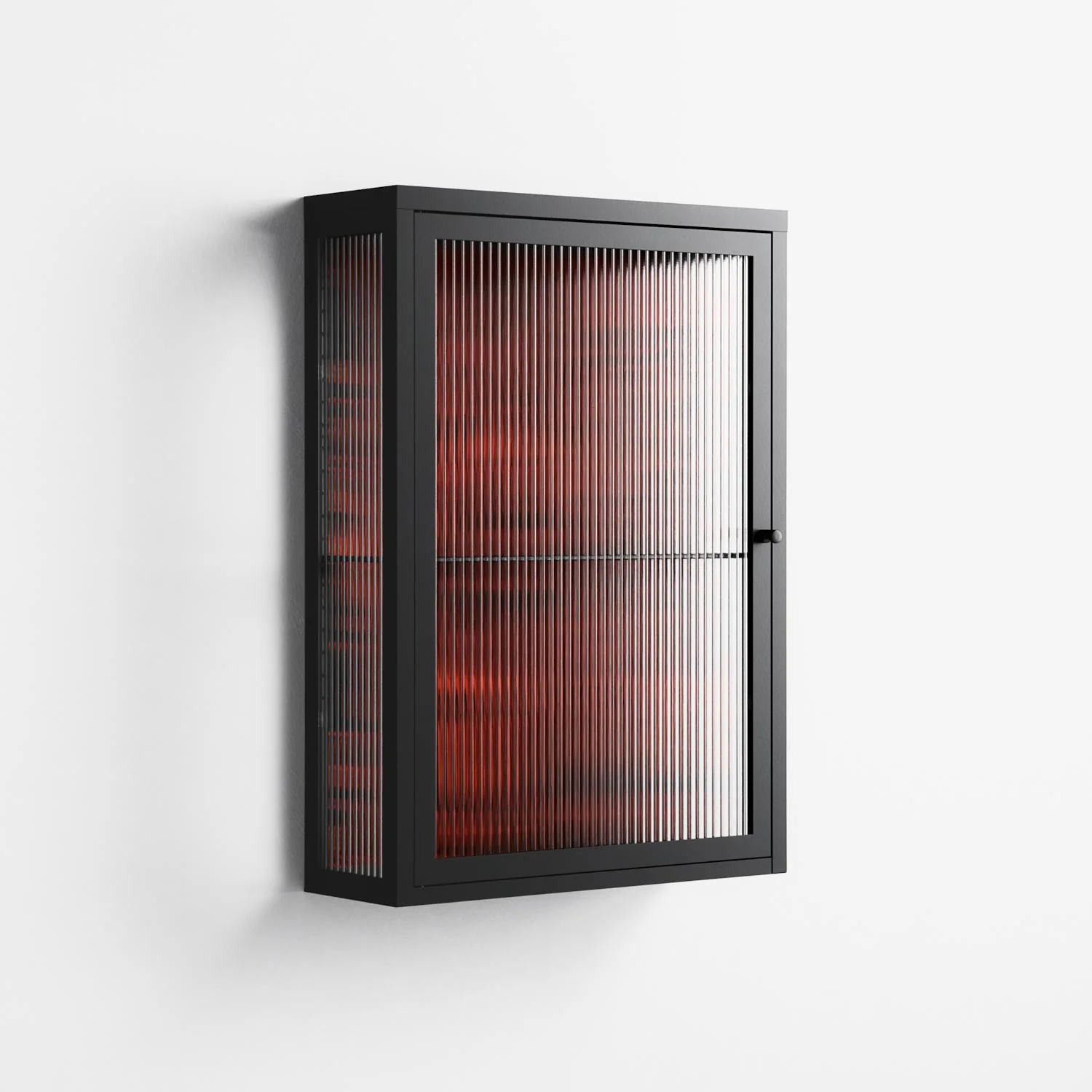 Wottosque Red - Wall Cabinet - Craig Watkins - Antracite - Reeded glass - Image 4