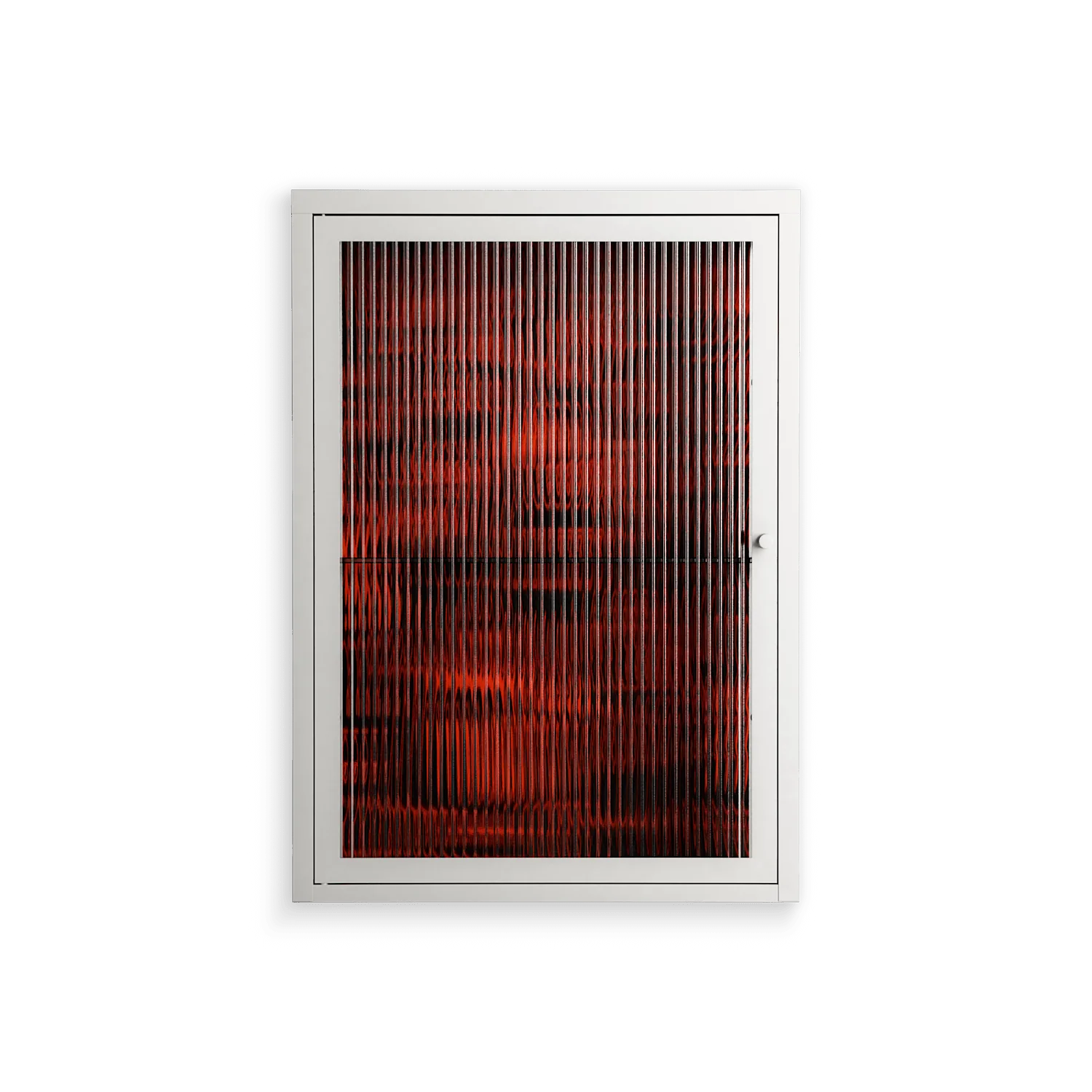 Wottosque Red - Wall Cabinet - Craig Watkins - Chalk - Reeded glass