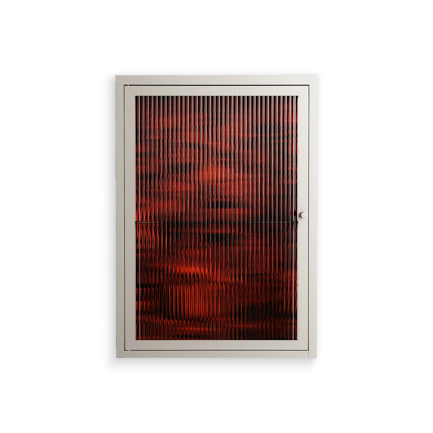 Wottosque Red - Wall Cabinet - Craig Watkins - Pebble - Reeded glass