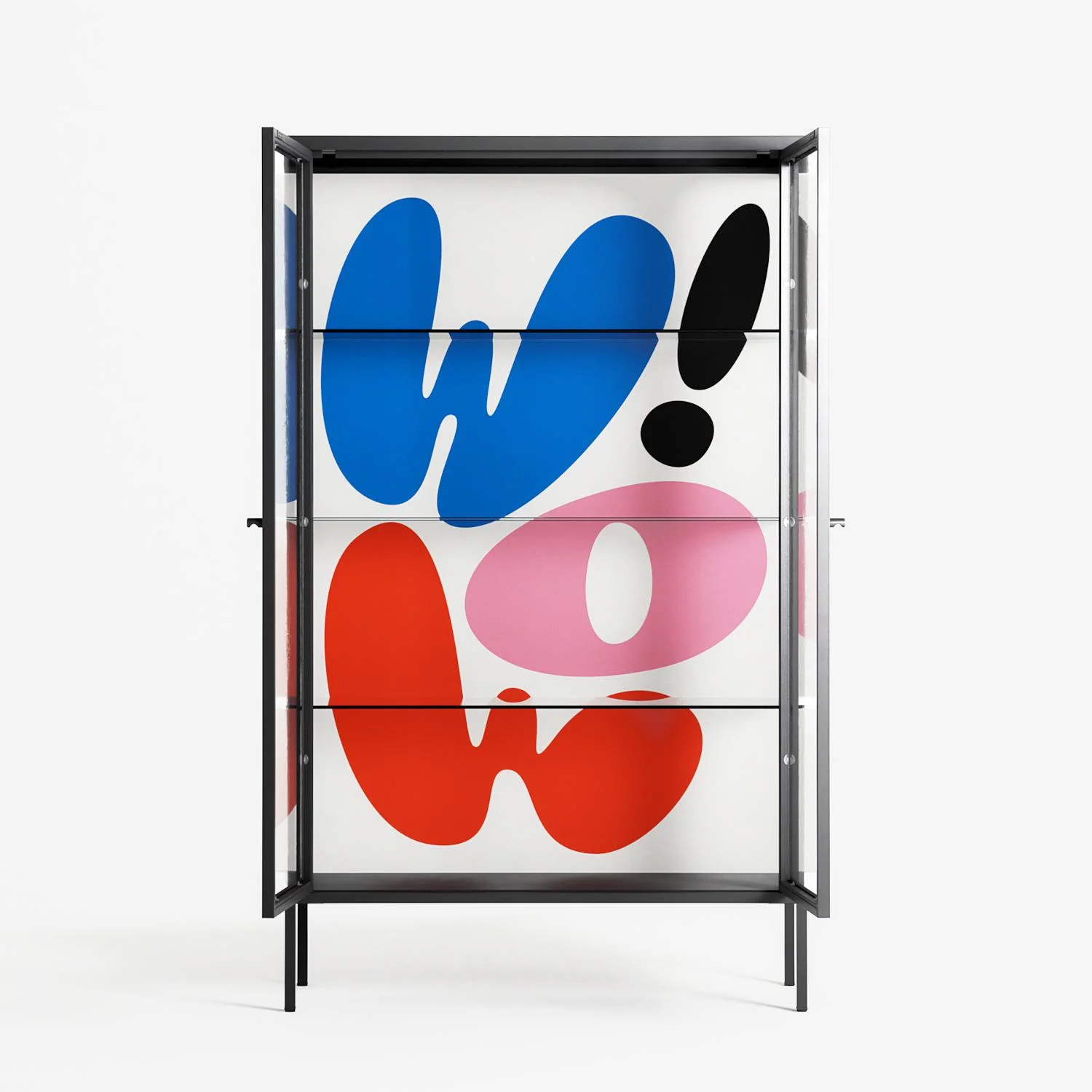 Wow - Cabinet - Vratislav Pecka - Antracite - Clear glass - Image 3