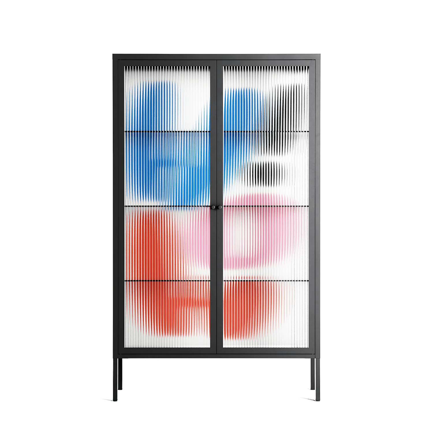 Wow - Cabinet - Vratislav Pecka - Antracite - Reeded glass