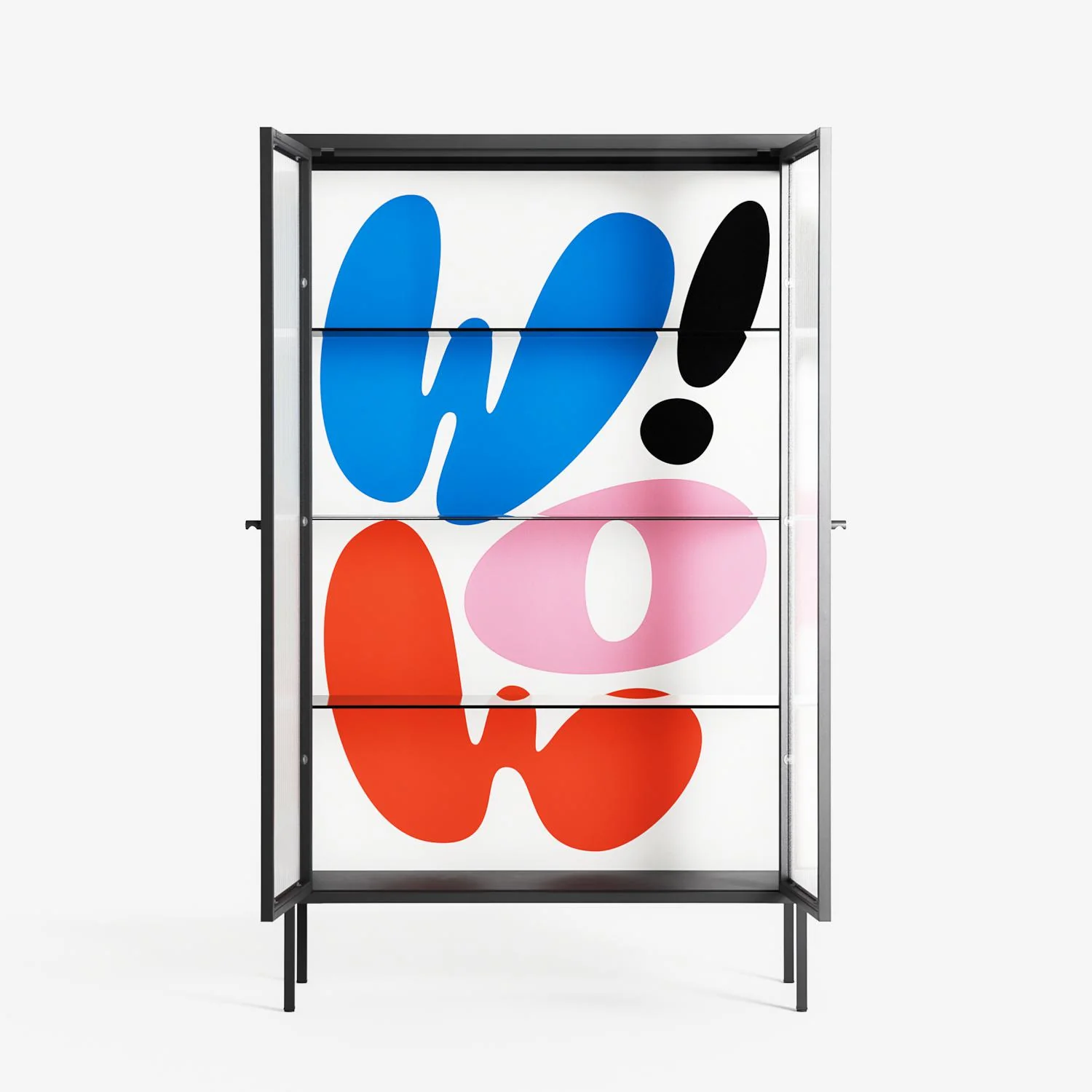 Wow - Cabinet - Vratislav Pecka - Antracite - Reeded glass - Image 3