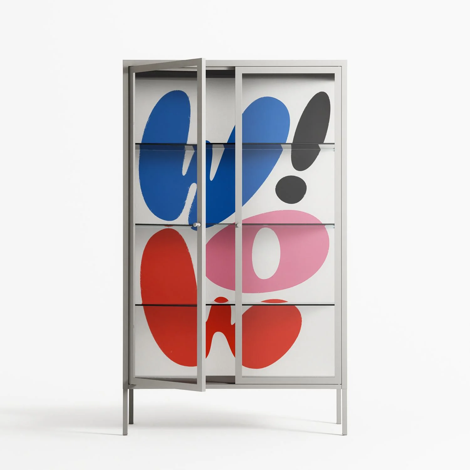 Wow - Cabinet - Vratislav Pecka - Chalk - Clear glass - Image 2