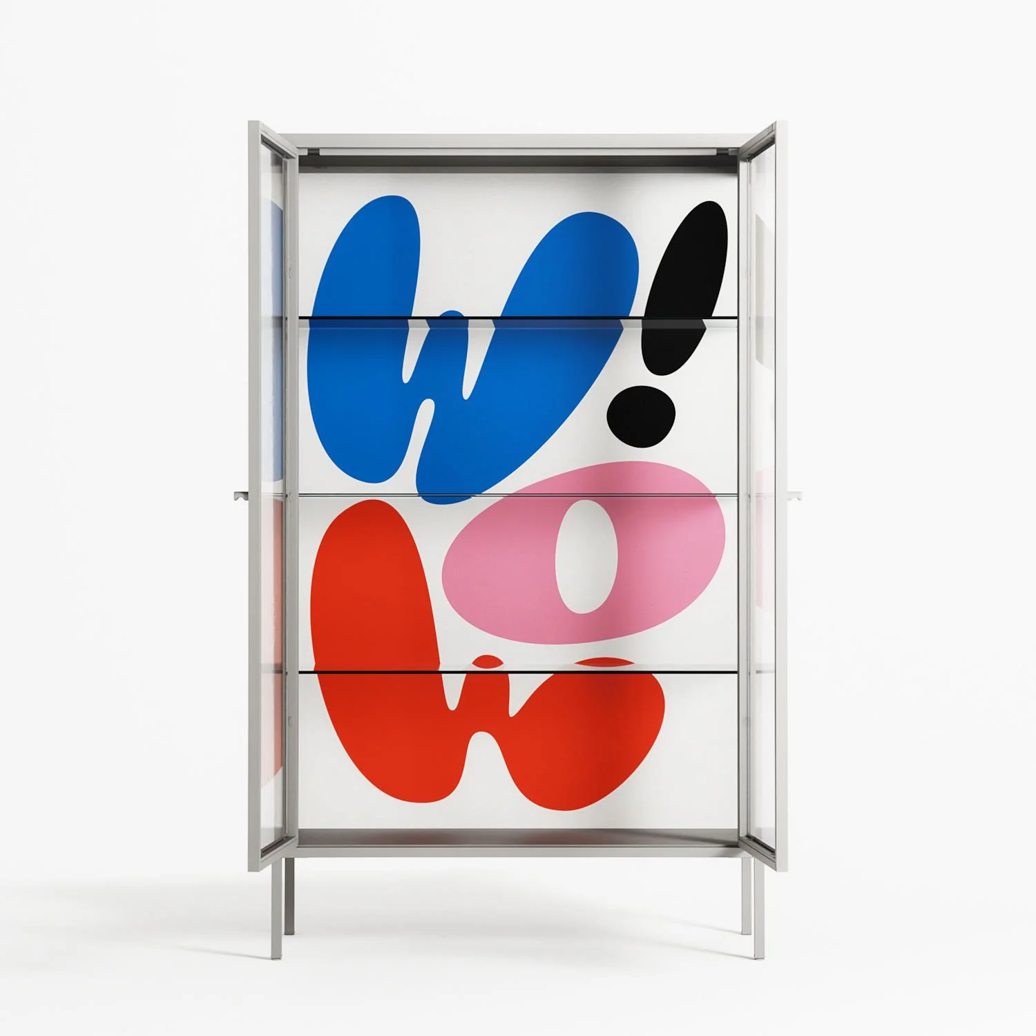 Wow - Cabinet - Vratislav Pecka - Chalk - Clear glass - Image 3