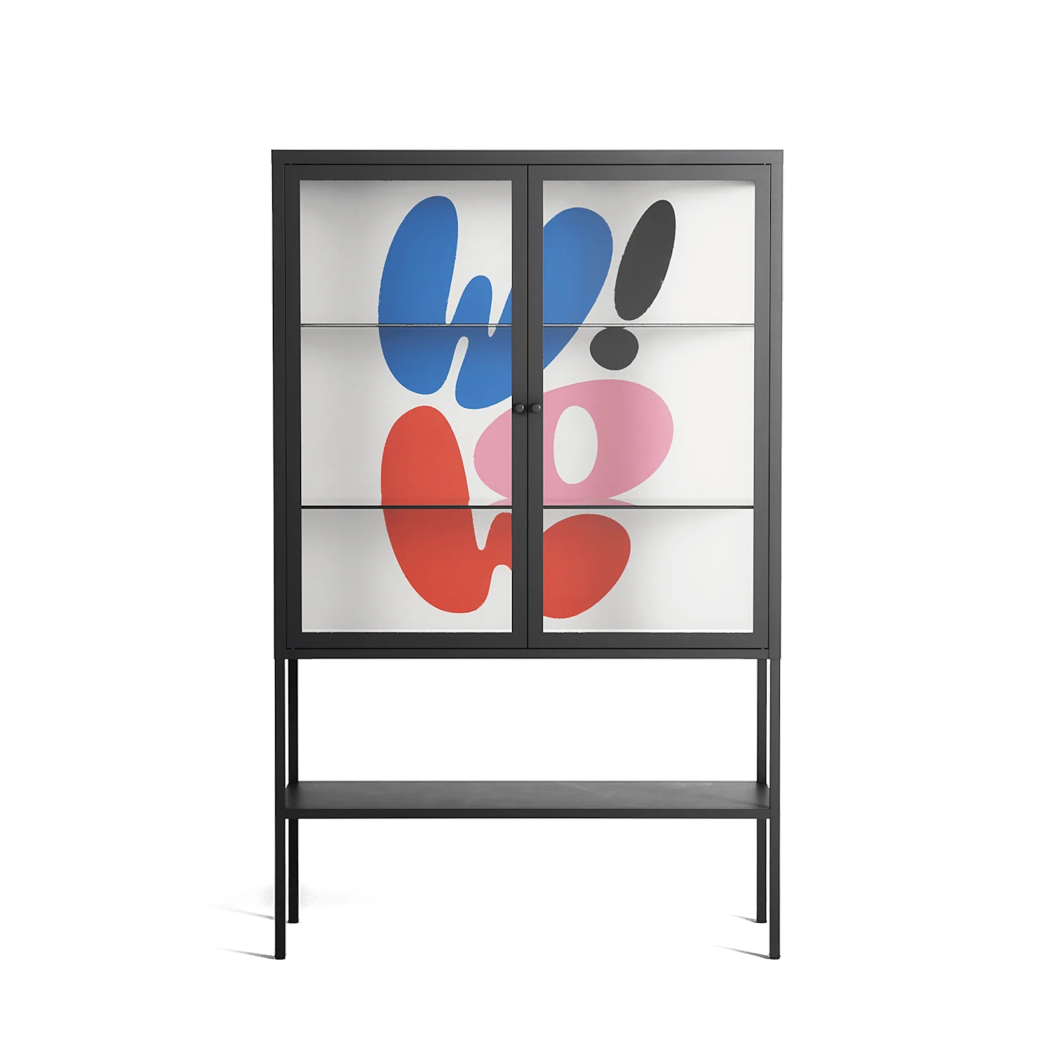 Wow - Loft Cabinet - Vratislav Pecka - Antracite - Clear glass