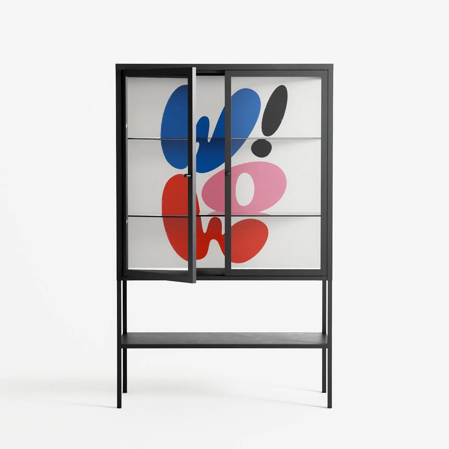Wow - Loft Cabinet - Vratislav Pecka - Antracite - Clear glass - Image 2