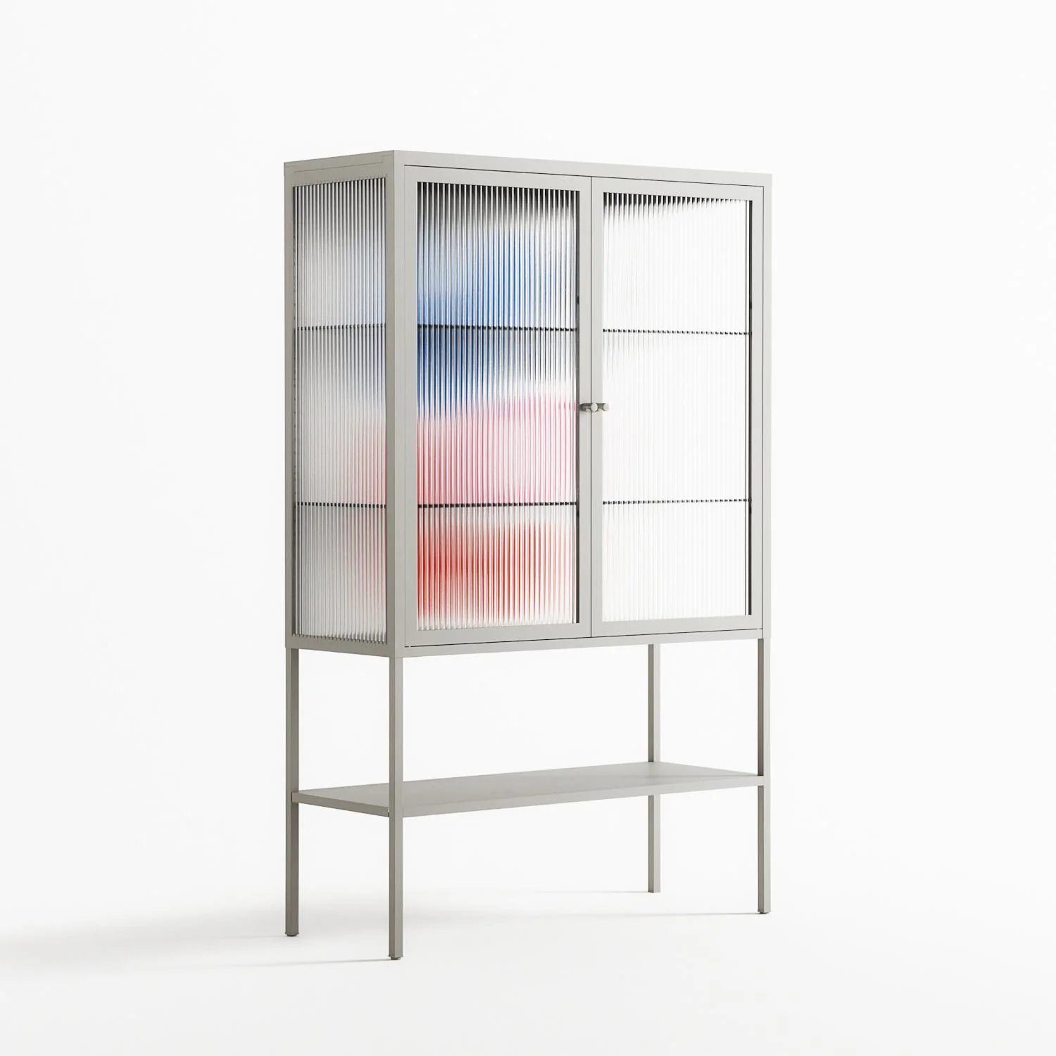 Wow - Loft Cabinet - Vratislav Pecka - Chalk - Reeded glass - Image 4