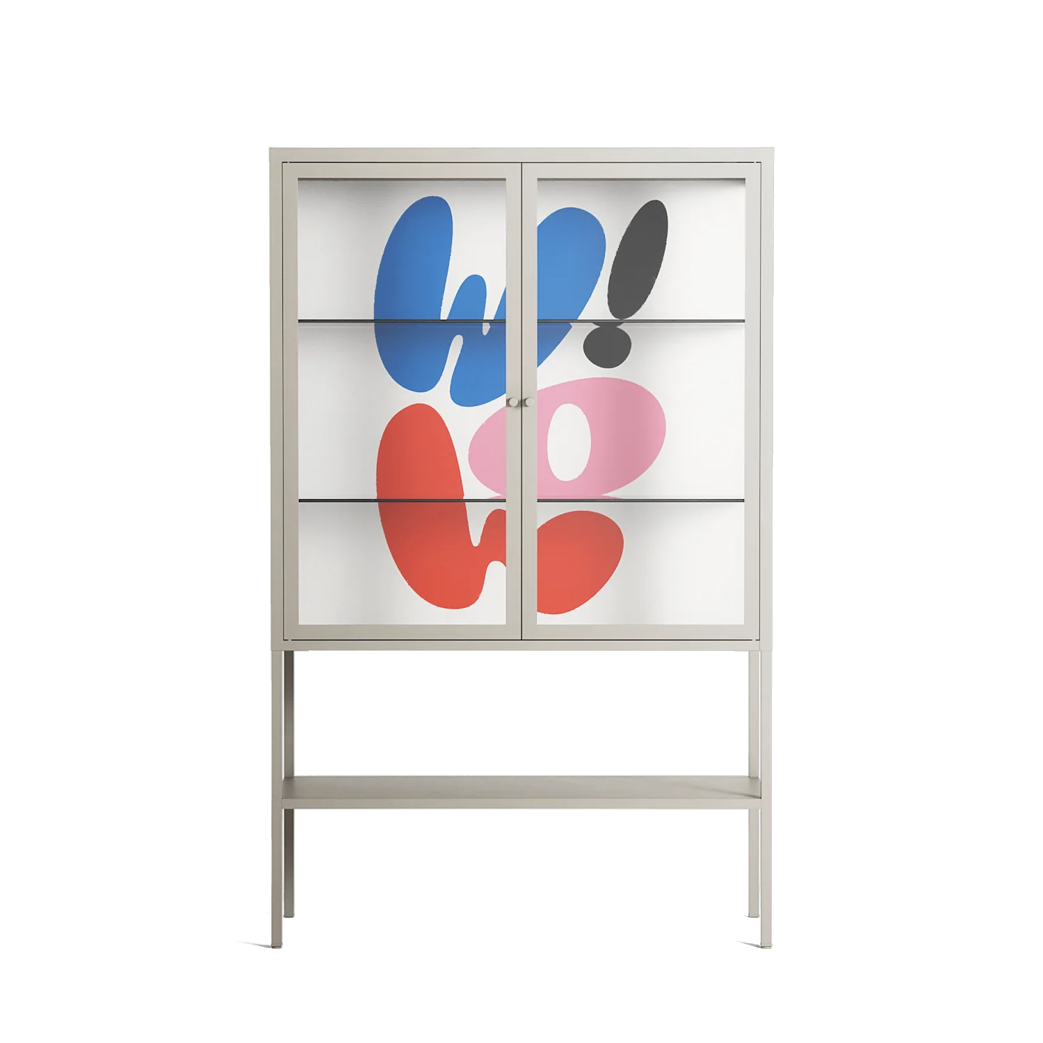 Wow - Loft Cabinet - Vratislav Pecka - Pebble - Clear glass