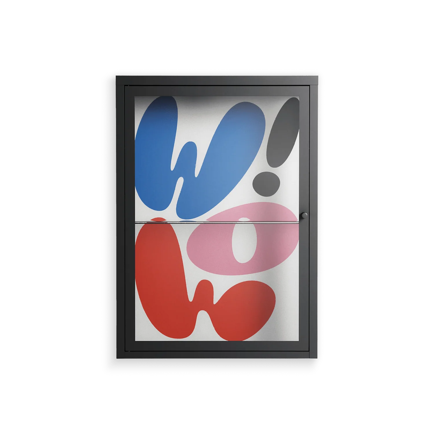 Wow - Wall Cabinet - Vratislav Pecka - Antracite - Clear glass