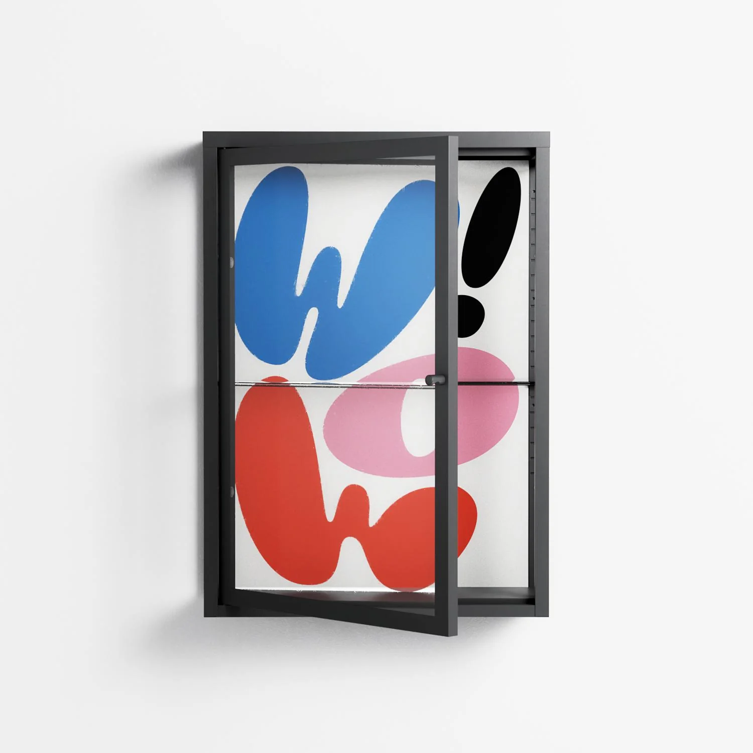 Wow - Wall Cabinet - Vratislav Pecka - Antracite - Clear glass - Image 2