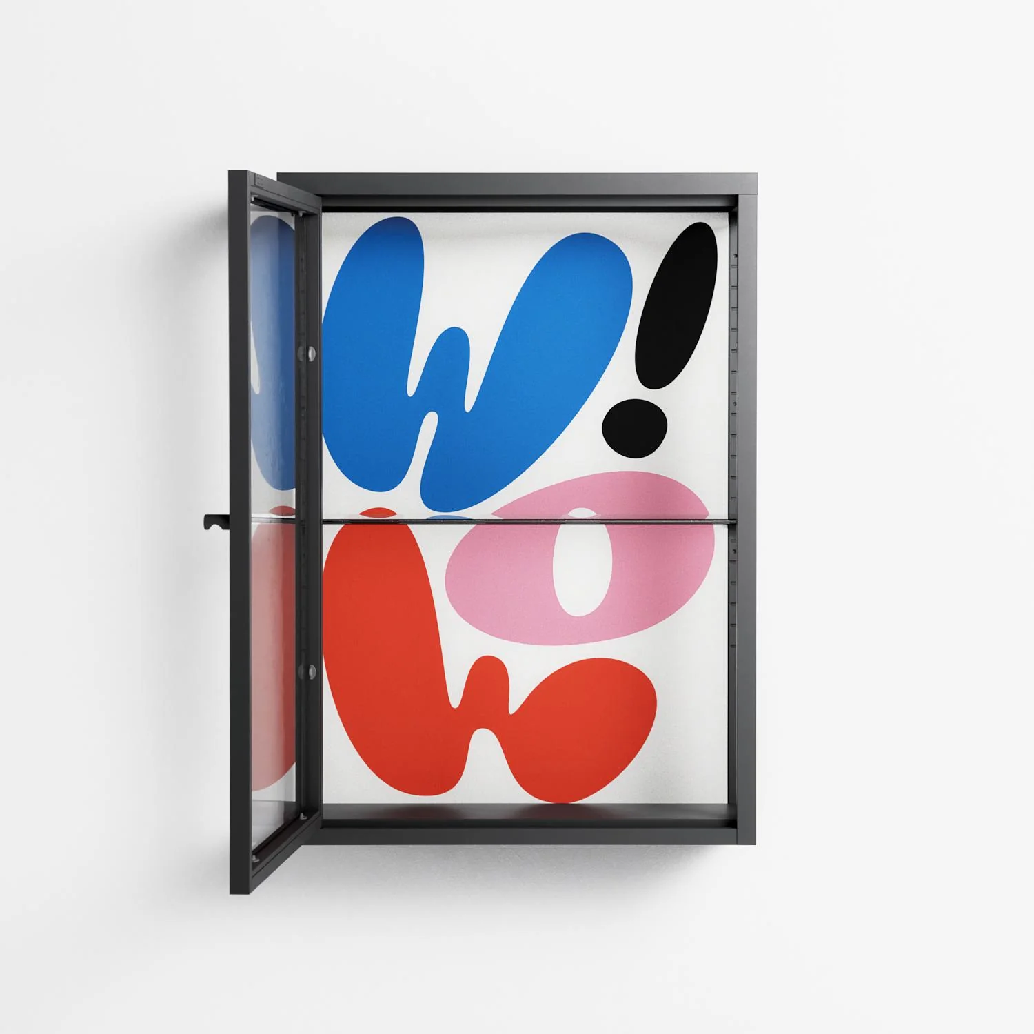 Wow - Wall Cabinet - Vratislav Pecka - Antracite - Clear glass - Image 3