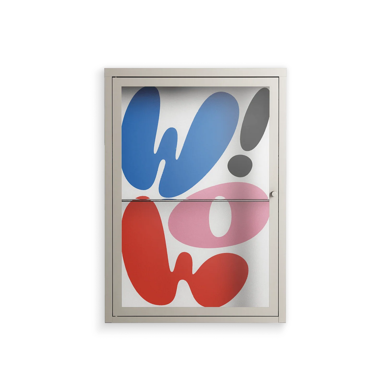 Wow - Wall Cabinet - Vratislav Pecka - Pebble - Clear glass