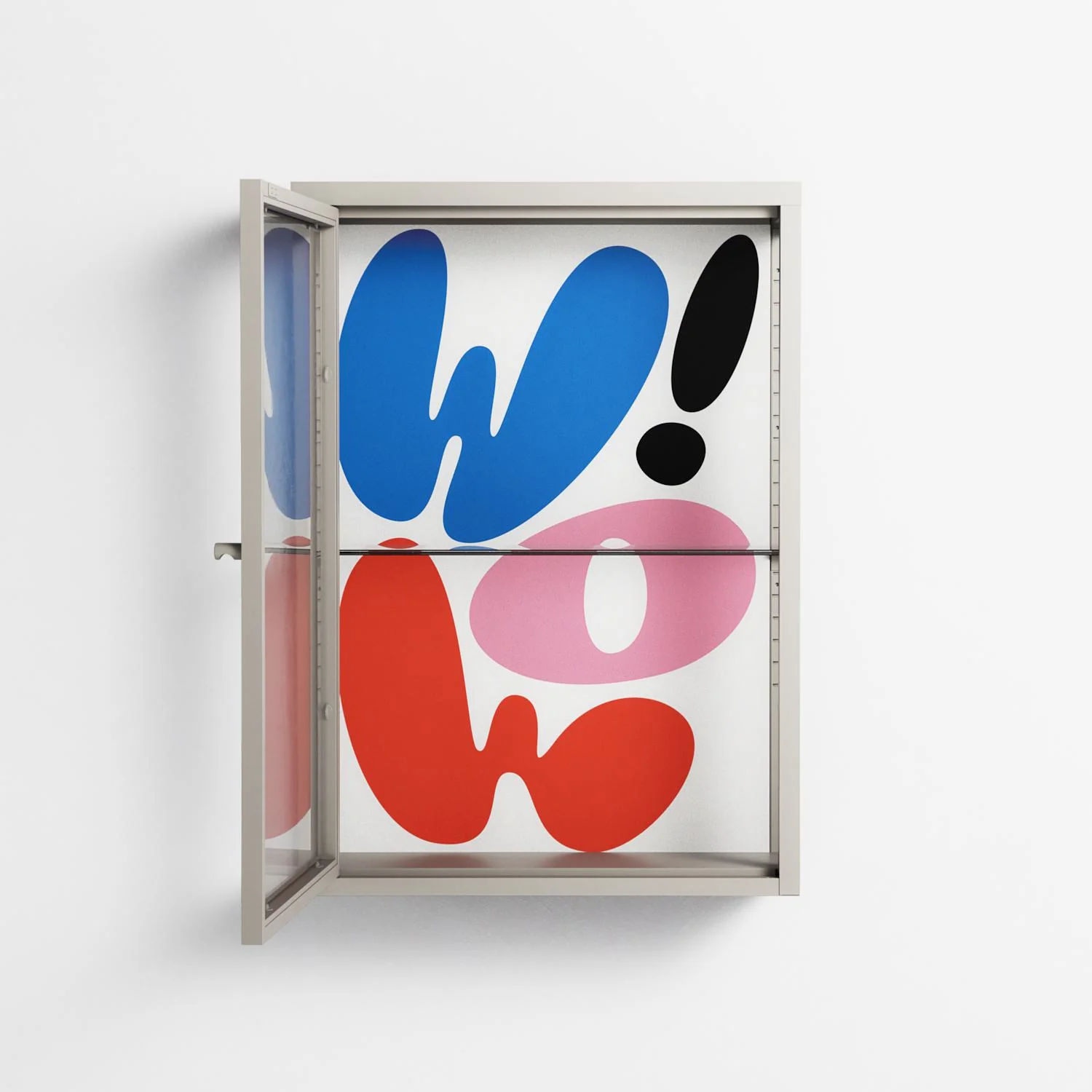 Wow - Wall Cabinet - Vratislav Pecka - Pebble - Clear glass - Image 3