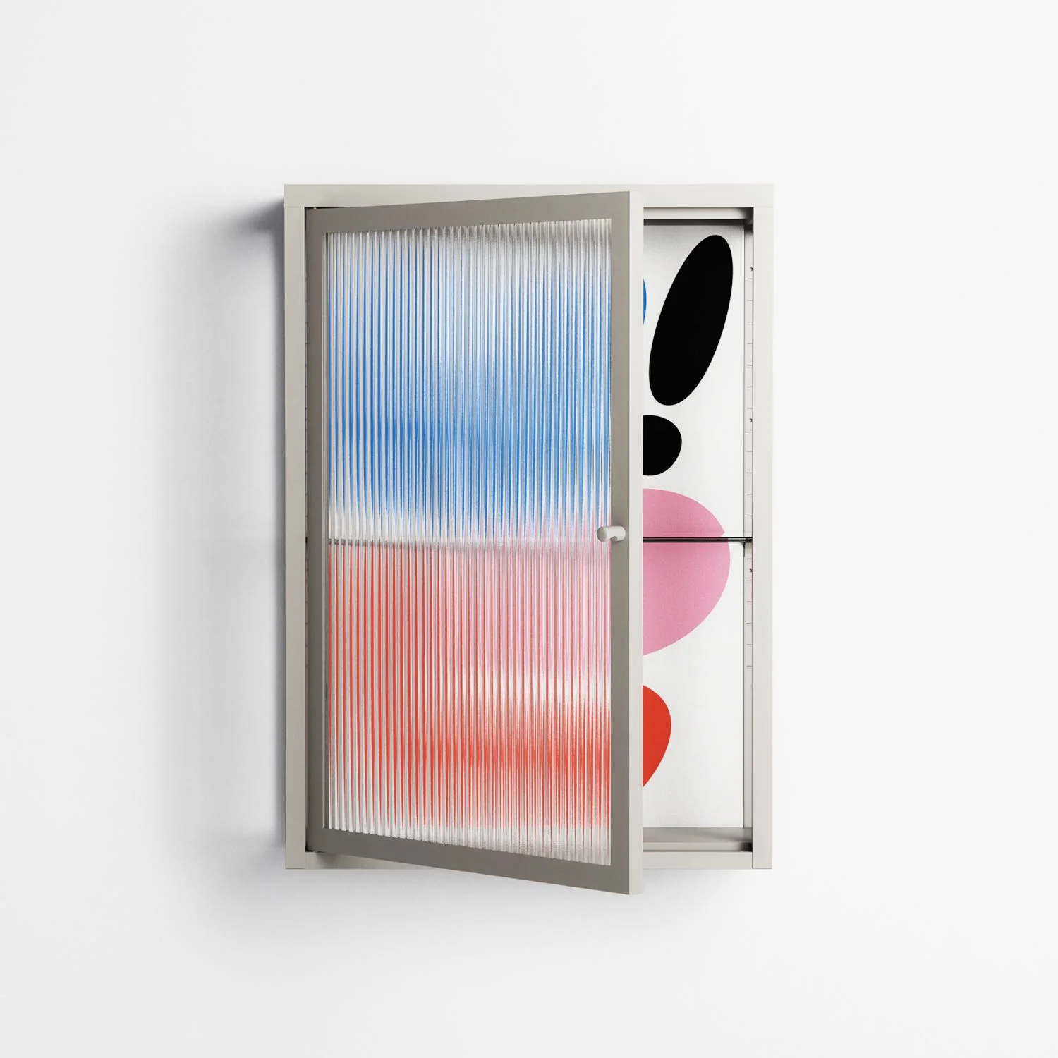 Wow - Wall Cabinet - Vratislav Pecka - Pebble - Reeded glass - Image 2
