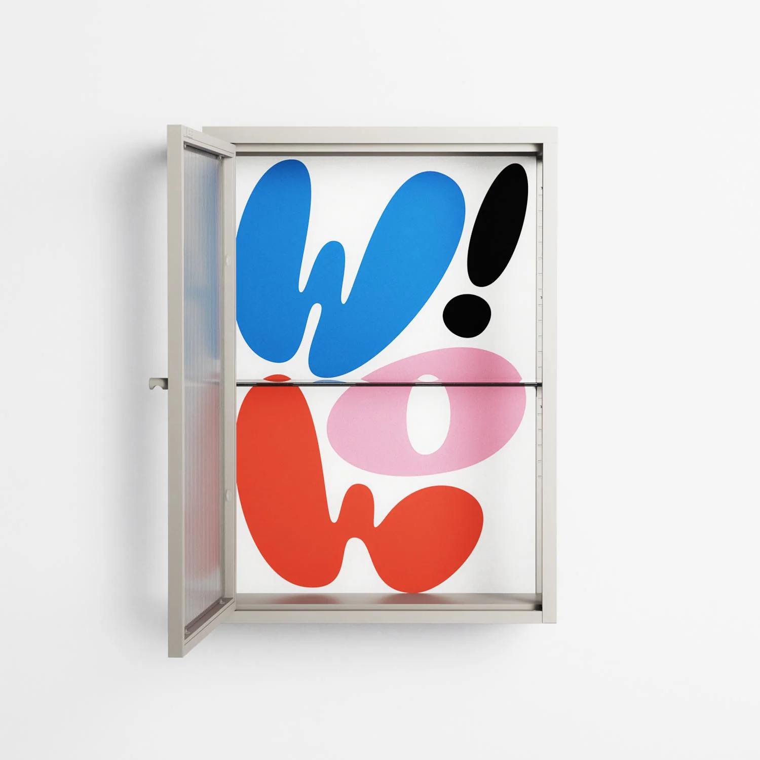 Wow - Wall Cabinet - Vratislav Pecka - Pebble - Reeded glass - Image 3